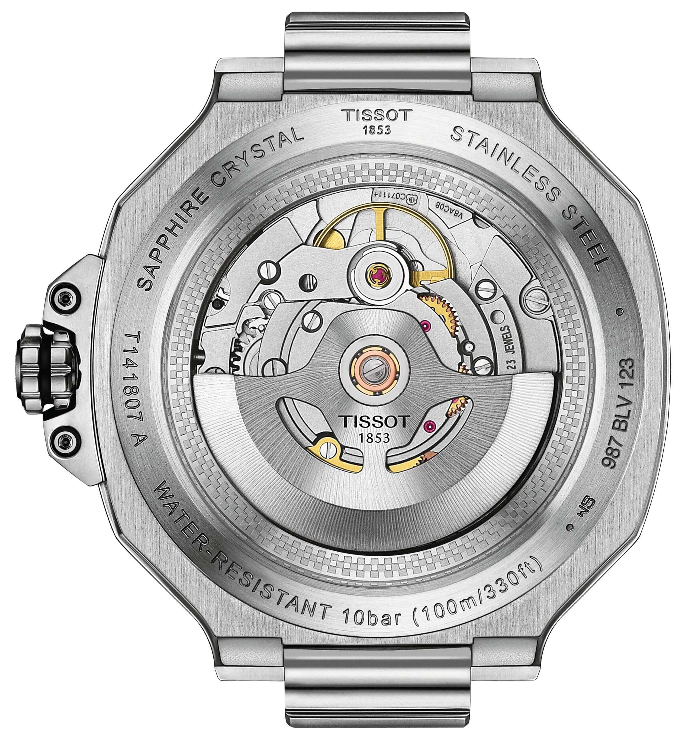 TISSOT -T-Race Powermatic 80 Herrenuhr Schwarz Silber Automatik Saphirglas 41mm- T141.807.17.051.00