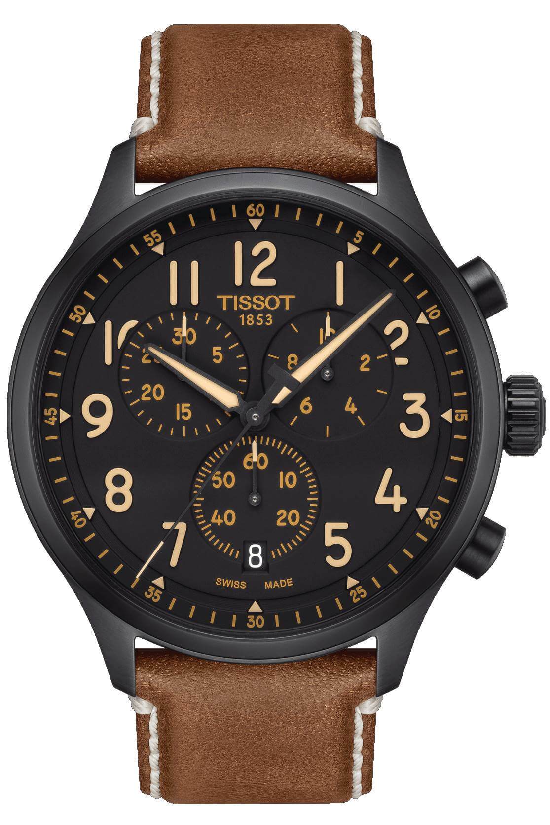 TISSOT -Chrono XL Men's Watch Brown Black Quartz 45mm- T116.617.36.052.03