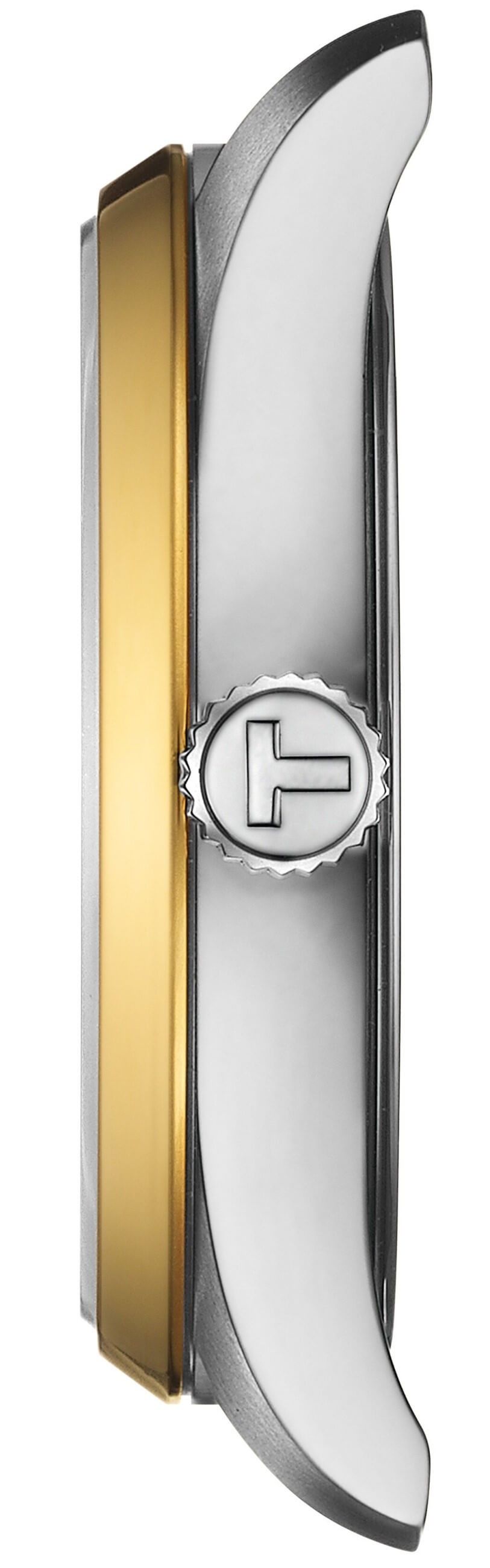 TISSOT -PR 100 ladies' watch silver gold quartz date sapphire crystal 34mm- T150.210.21.031.00