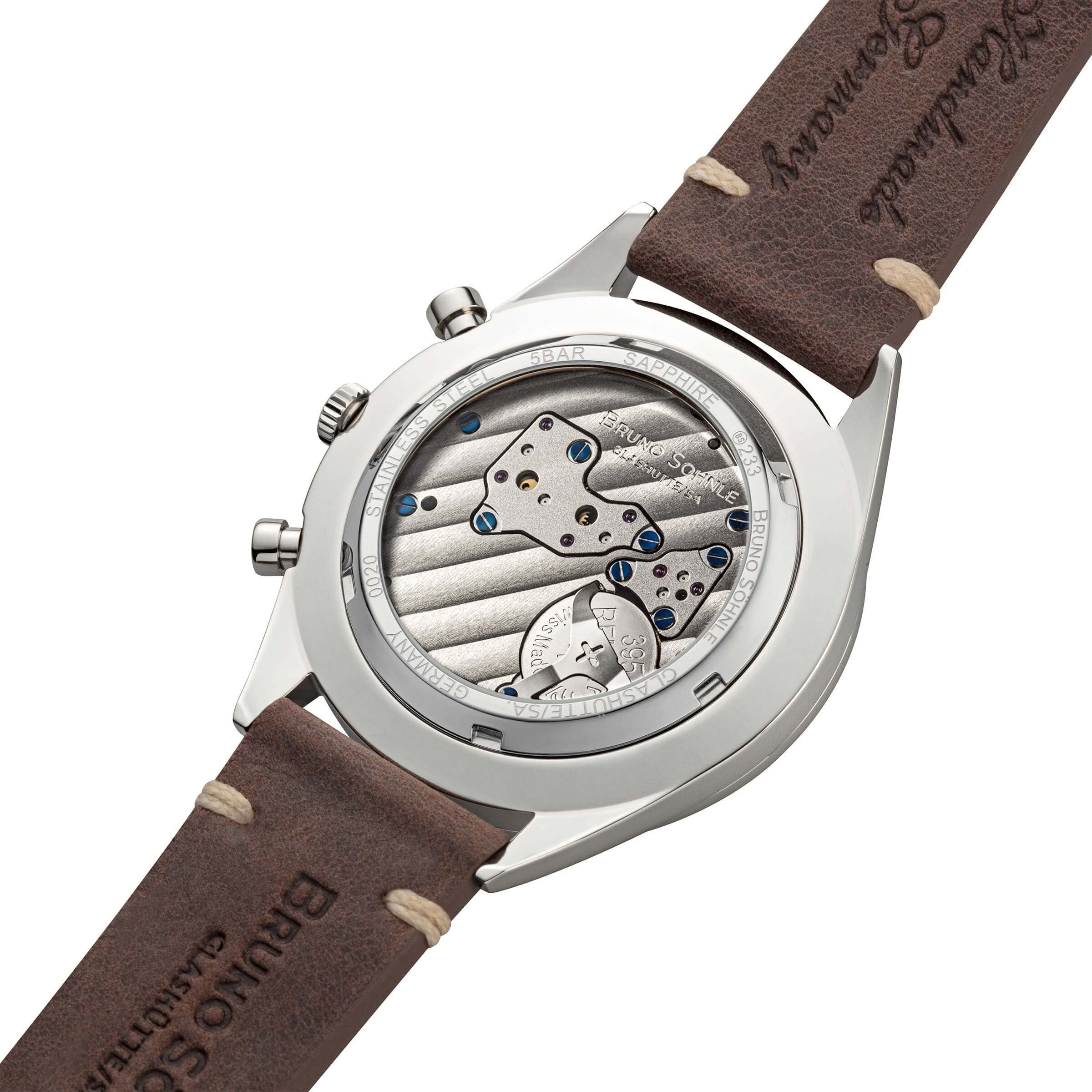 Bruno Söhnle -Merano Herrenuhr Dunkelbraun Silber Chronograph Quarz Saphirglas 40mm- 17-13233-241