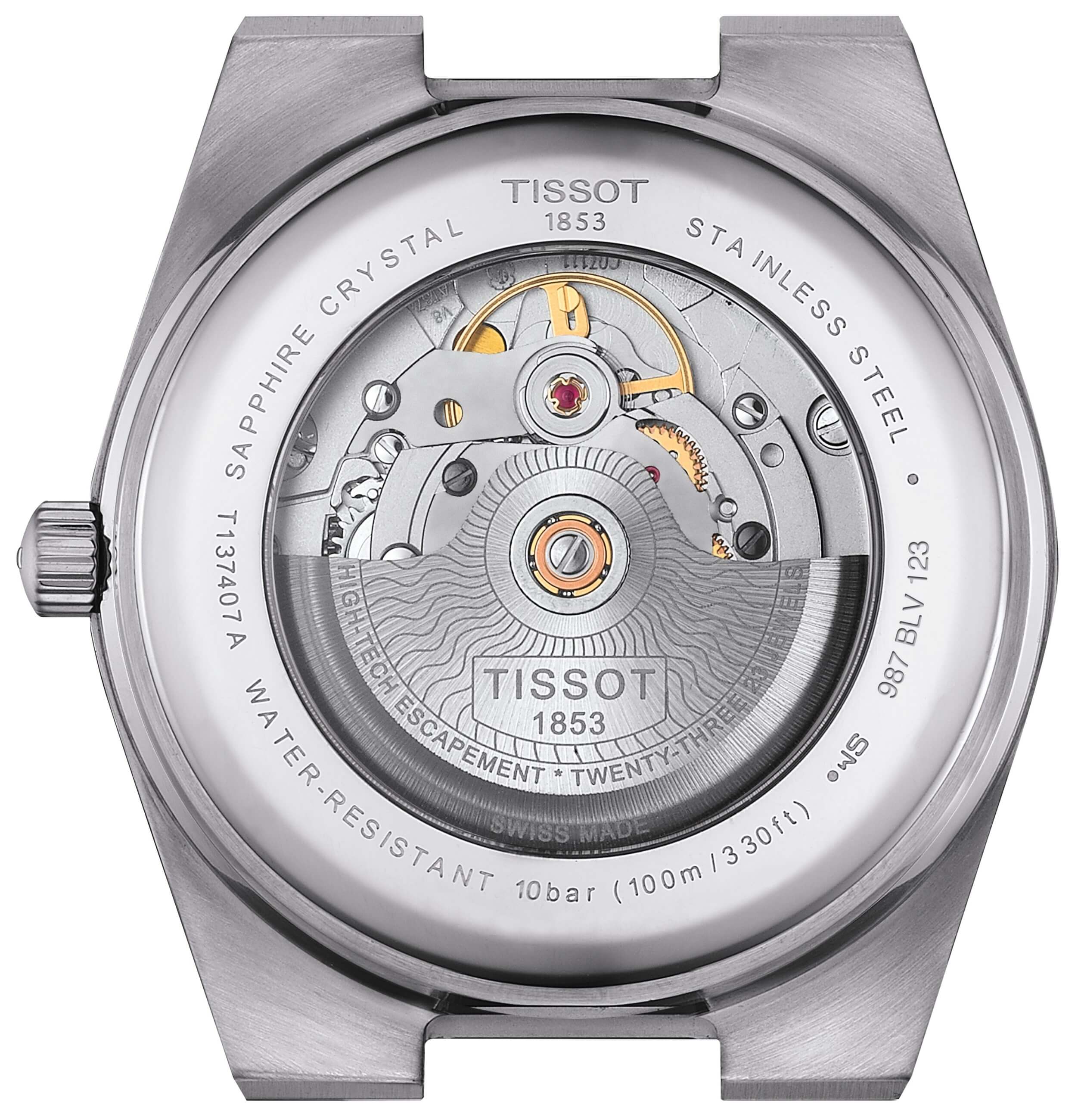 TISSOT -PRX Powermatic80 Gradient Herrenuhr Silber Schwarzblau Automatik Saphirglas 40mm- T137.407.11.051.01