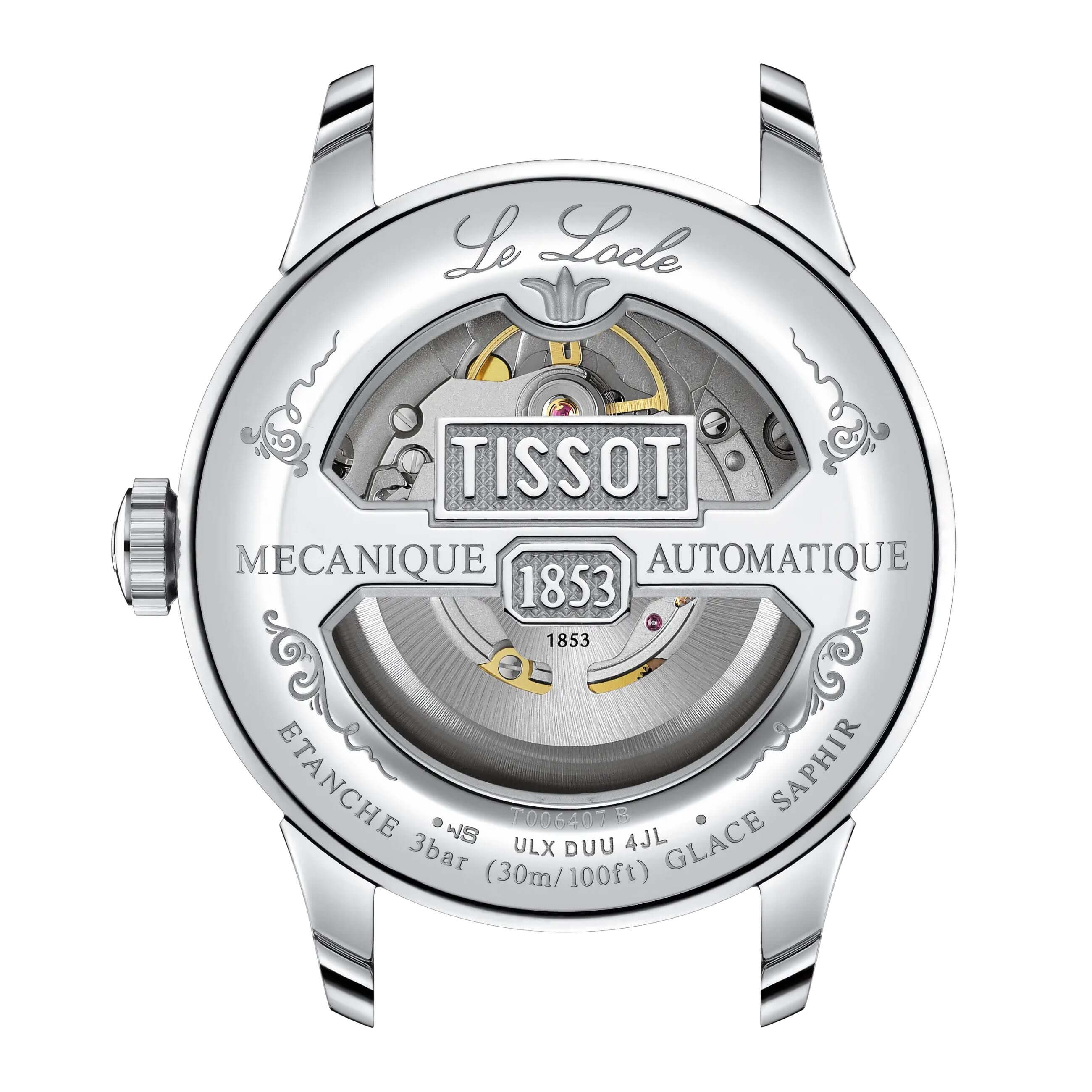 TISSOT -Le Locle Herrenuhr Blau Datum Saphirglas Mechanisch 39mm- T006.407.16.043.00