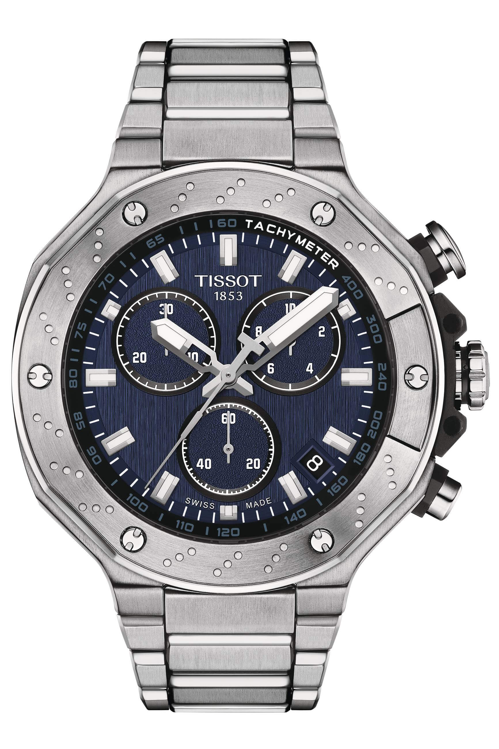 TISSOT -T-Race Chronograph Herrenuhr Silber Chronograph Quarz Saphirglas 45mm- T141.417.11.041.00