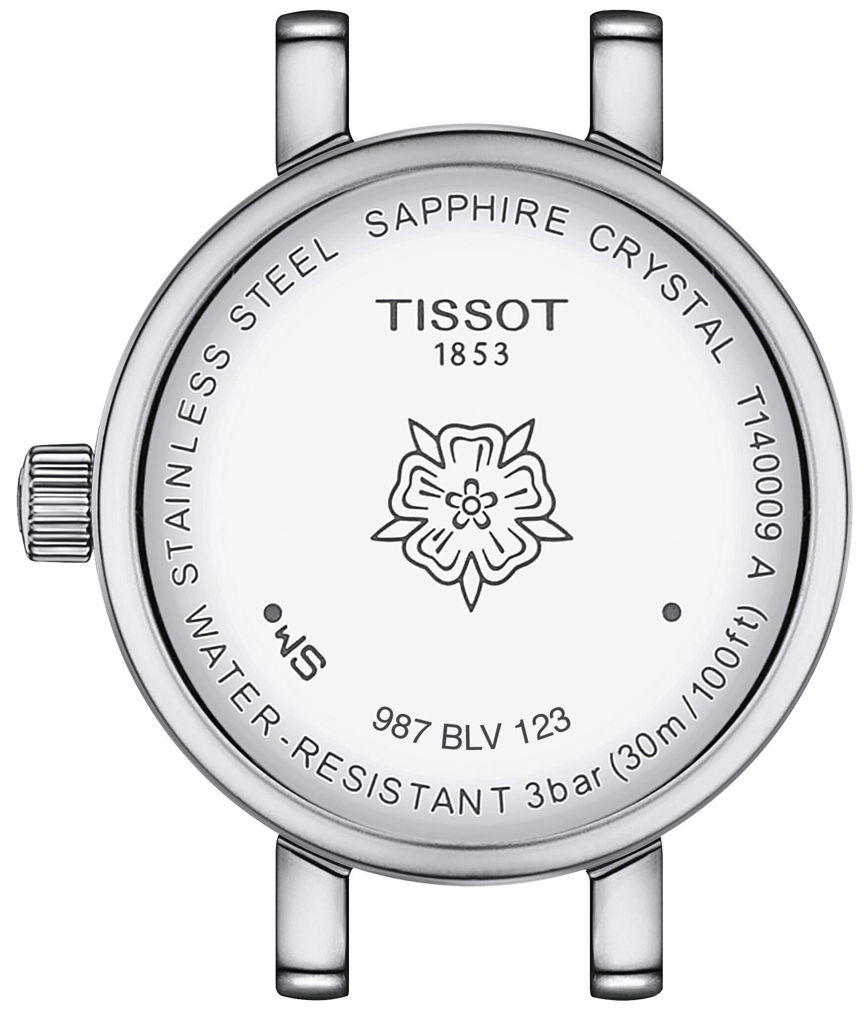 TISSOT -Lovely Ladies' Watch Silver White Mother-of-Pearl with Diamonds Quartz Sapphire Crystal 20mm- T140.009.61.116.00