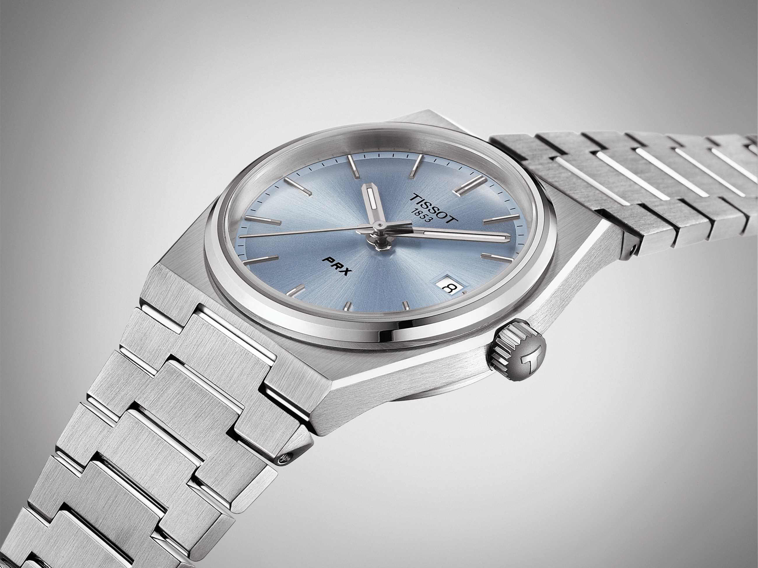 TISSOT -PRX Damenuhr Silber Blau Quarz 35mm- T137.210.11.351.00