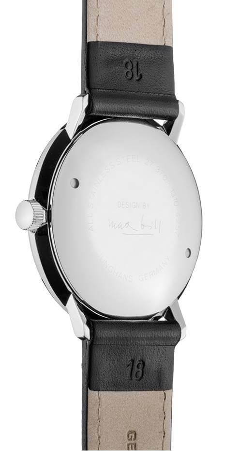 Junghans -max bill hand-wound ladies' watch black sapphire crystal 34mm- 027/3702.02