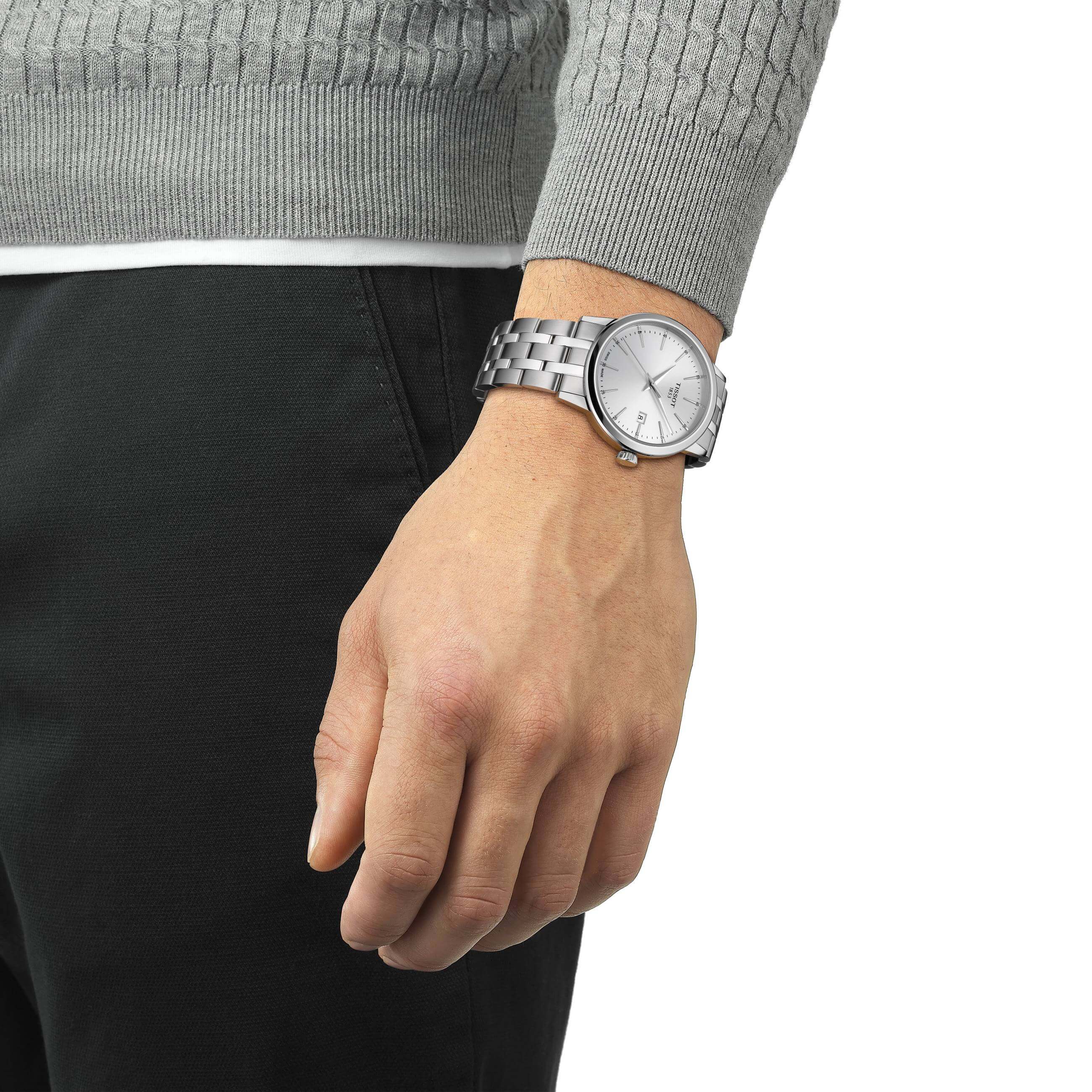 TISSOT -Classic Dream men's watch silver quartz sapphire crystal 42mm- T129.410.11.031.00