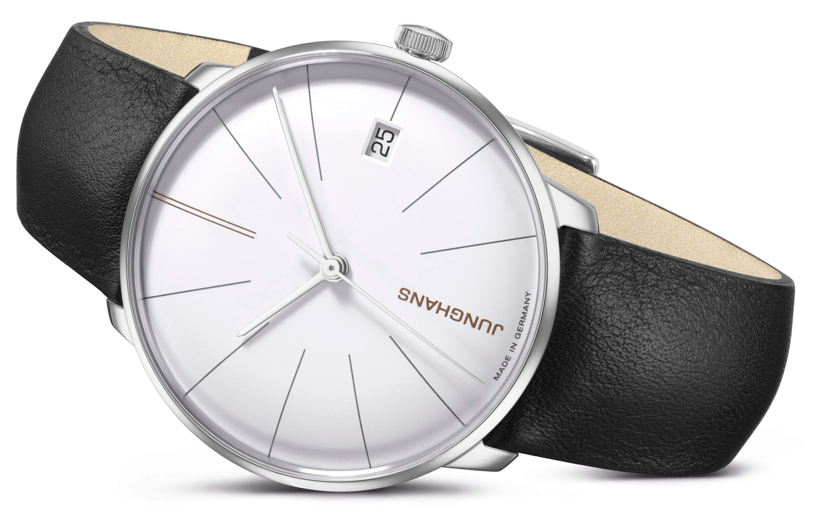 Junghans -Meister fein Small Automatic Ladies' Watch Dark Brown Silver Sapphire Crystal 35mm- 027/4230.00