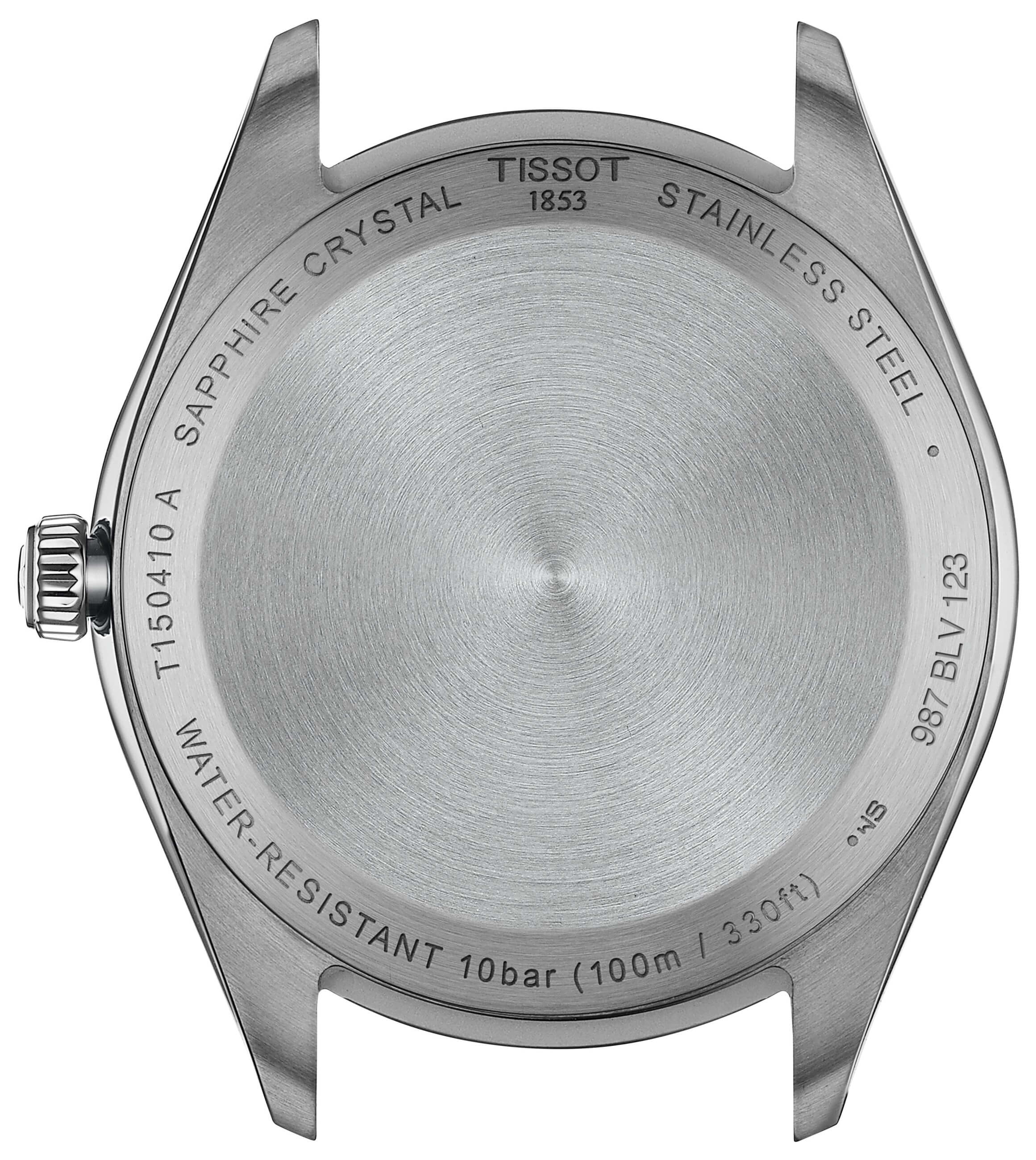 TISSOT -PR 100 Men's Watch Silver Black Quartz Date Sapphire Crystal 40mm- T150.410.11.051.00