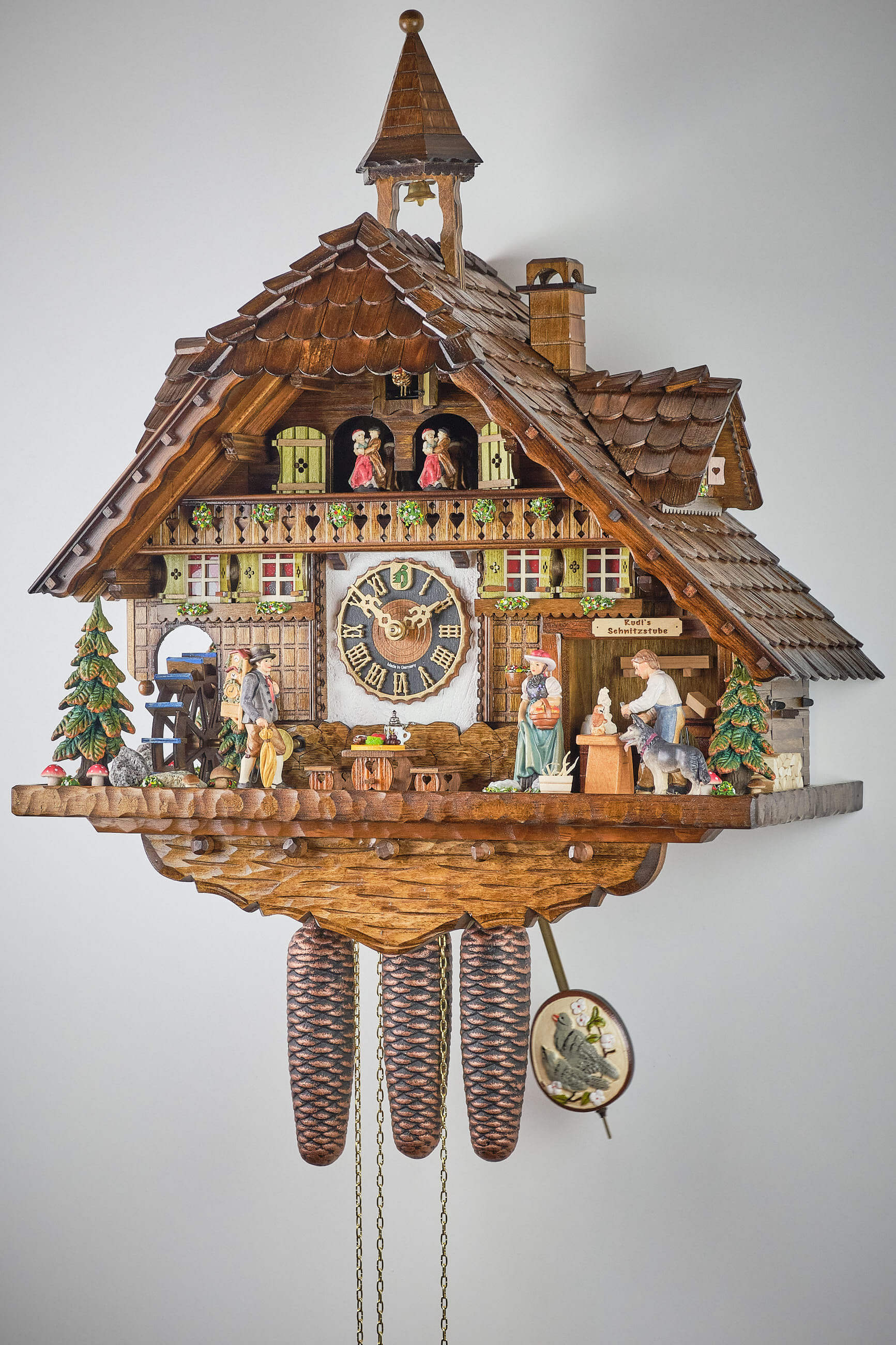 Hönes -Cuckoo Clock 8-Day Movement Music Schnitzerstube 60cm- 86763T