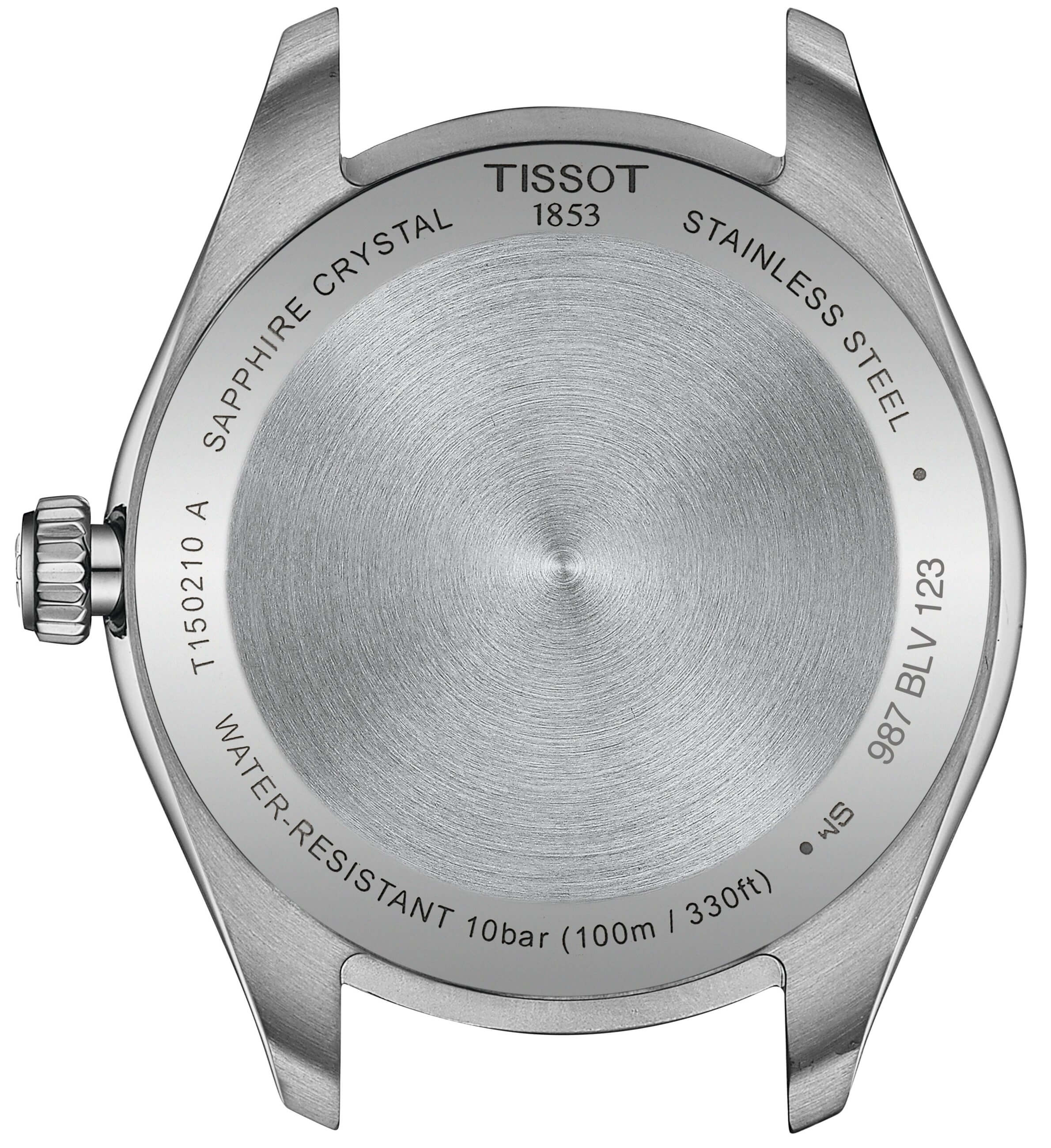 TISSOT -PR 100 ladies' watch silver gold quartz date sapphire crystal 34mm- T150.210.21.031.00