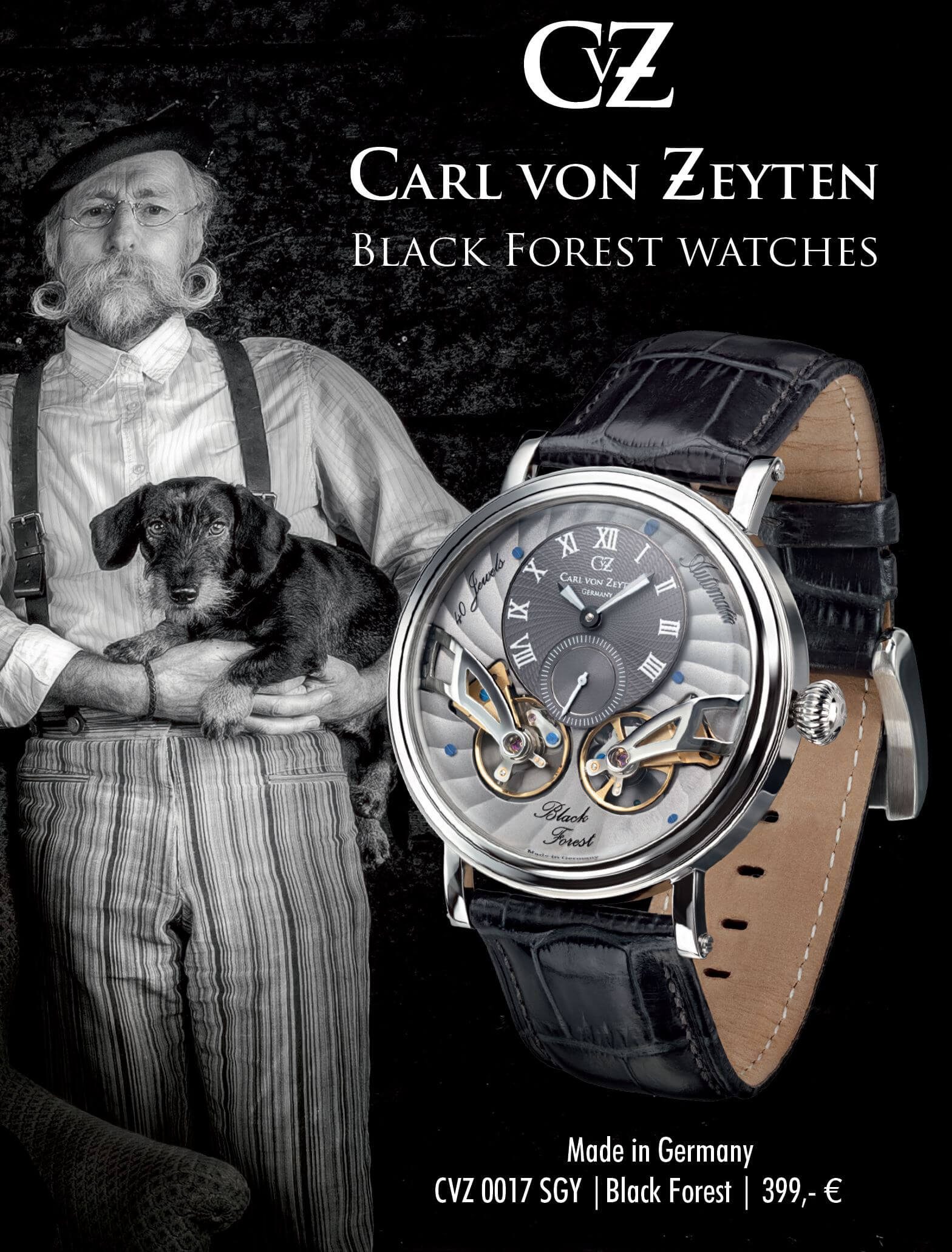 Carl von Zeyten -Black Forest 46mm- CVZ0017SGYS
