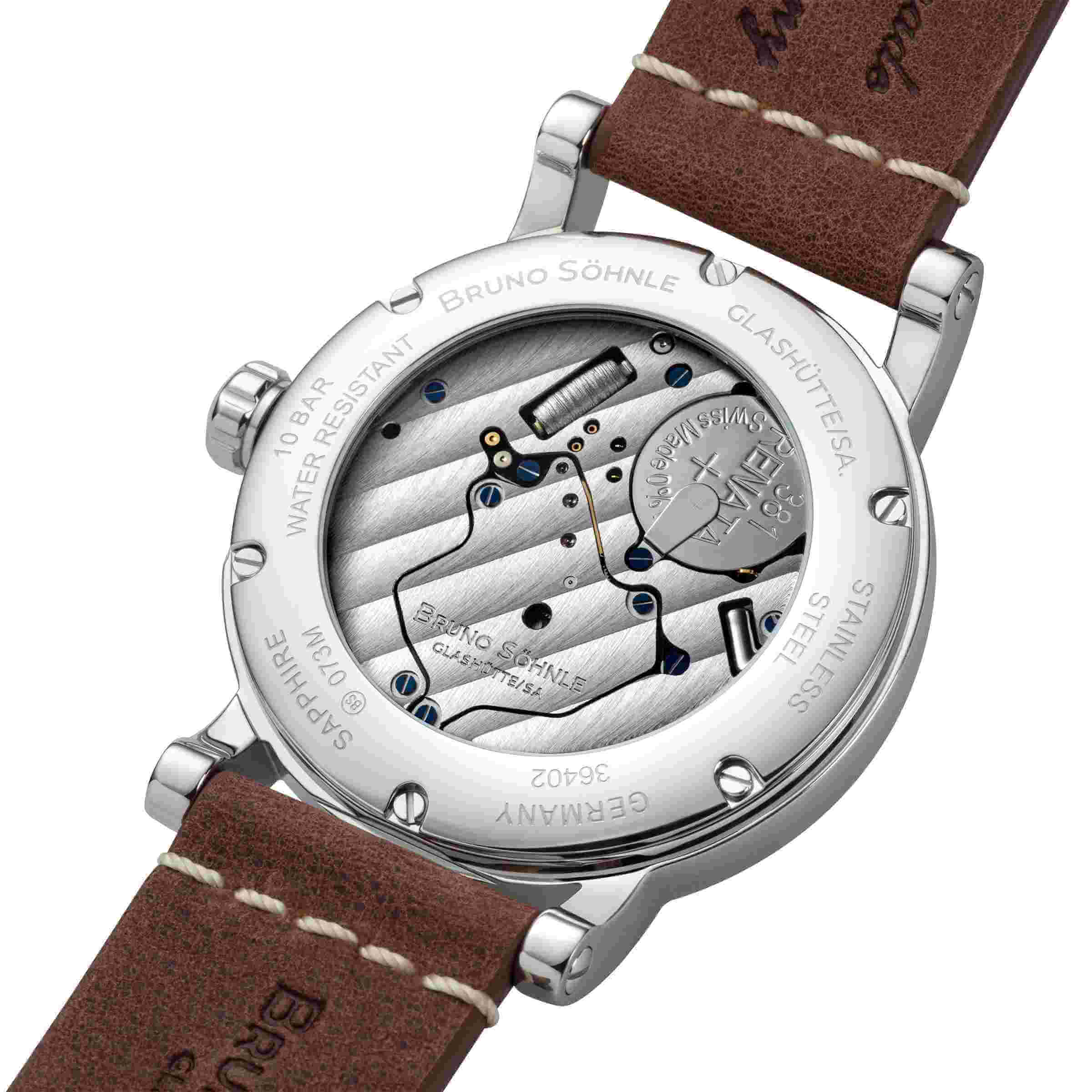 Bruno Söhnle -Pesaro I Herrenuhr Braun Silber Quarz Saphirglas 43mm- 17-13073-841