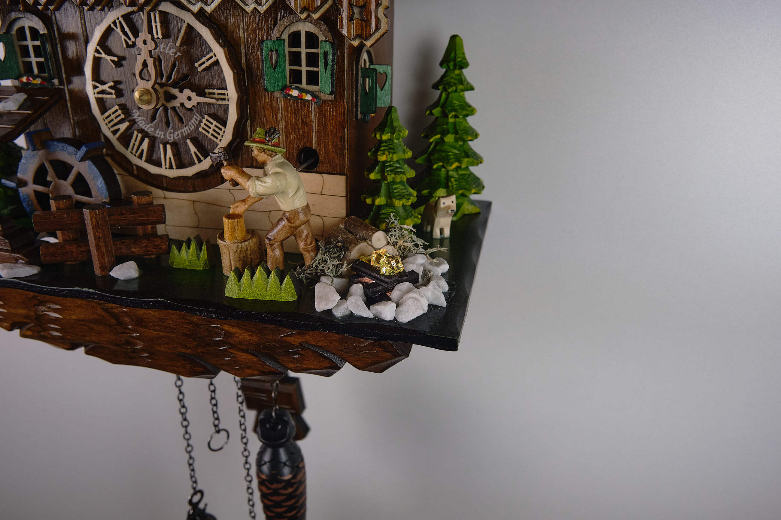 Engstler -Cuckoo clock with illumination house quartz movement music 42cm- 4481/50 QMT