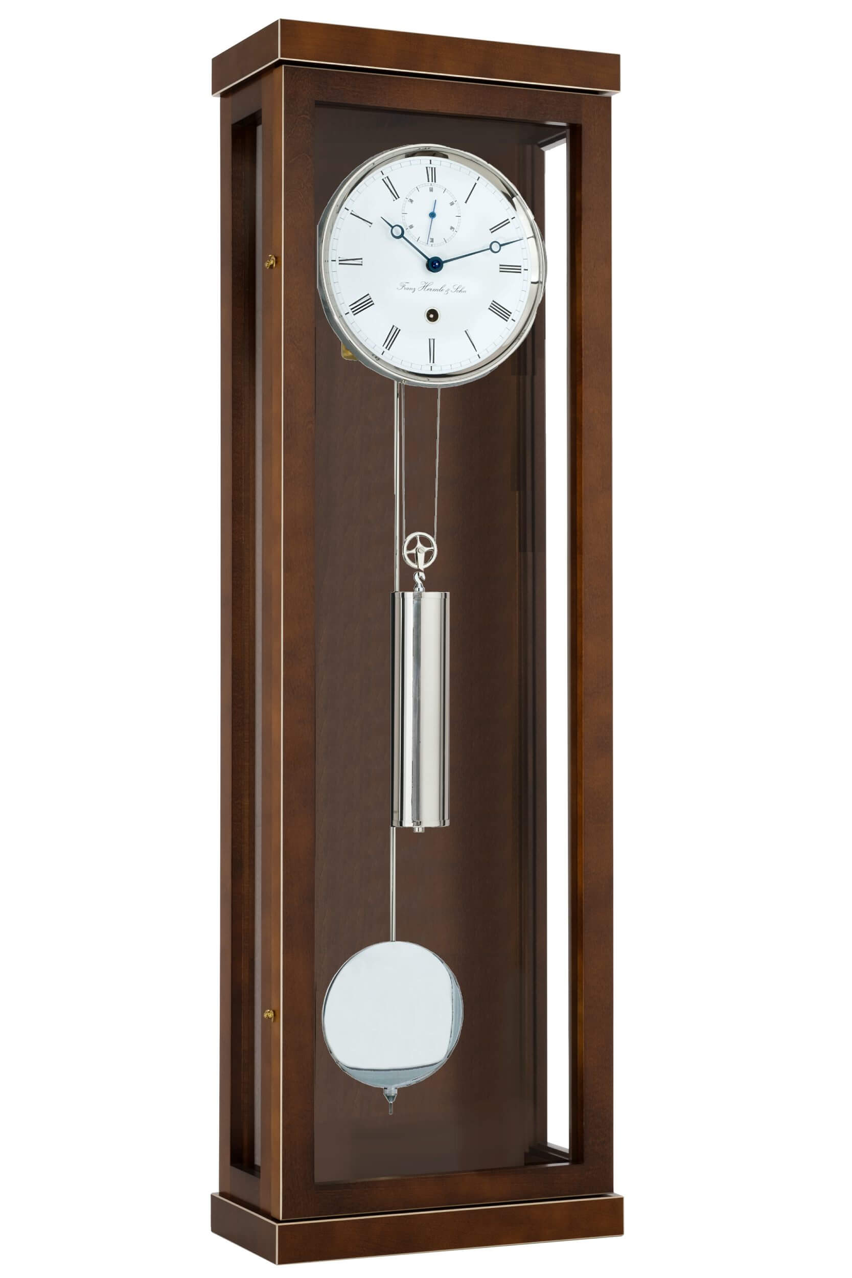 Hermle -Monatsläufer Brixton Nussbaum 88cm- 70996-030761