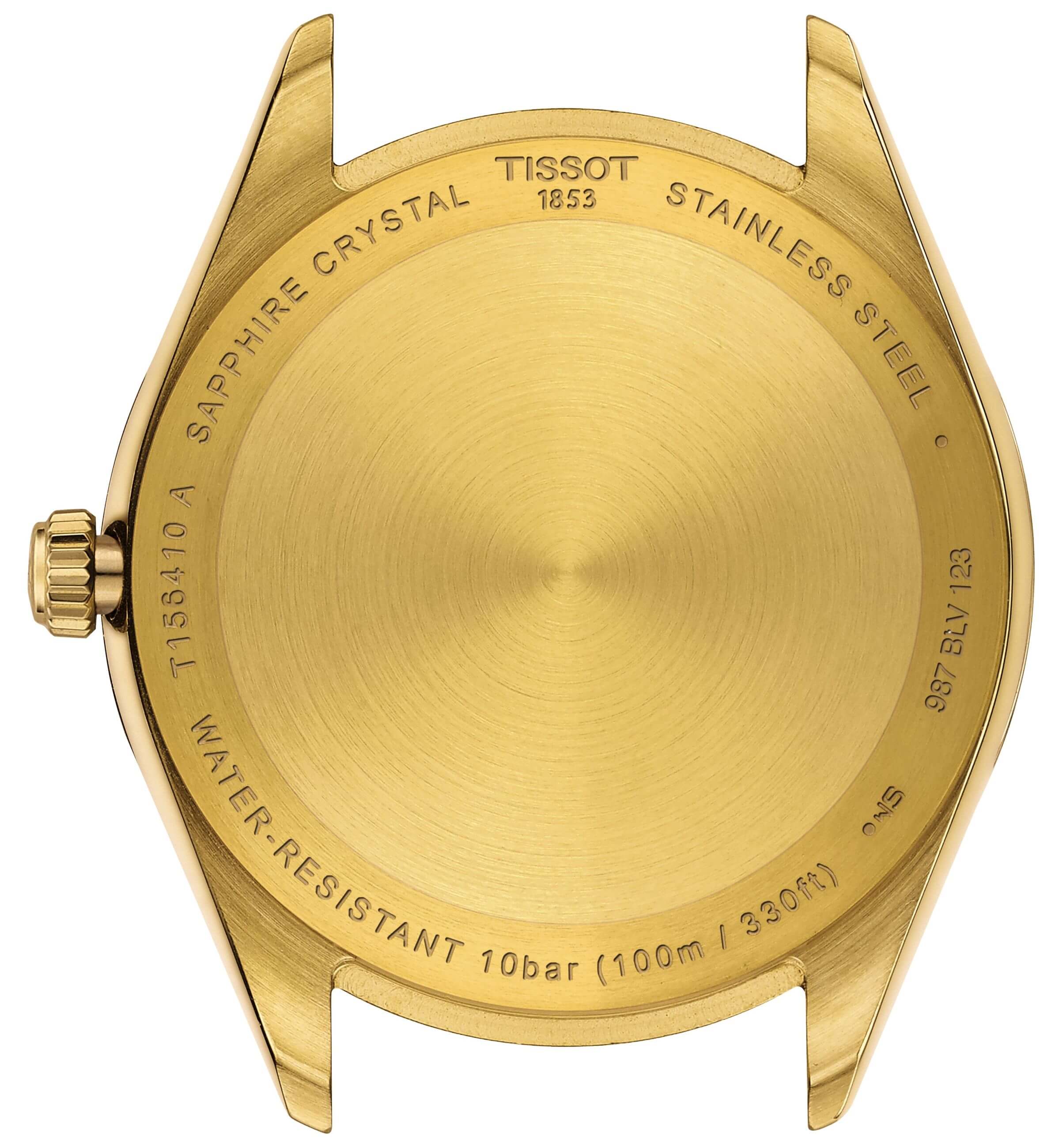 TISSOT -Ballade Men's Watch Gold Black Quartz Sapphire Crystal 40mm- T156.410.33.051.00