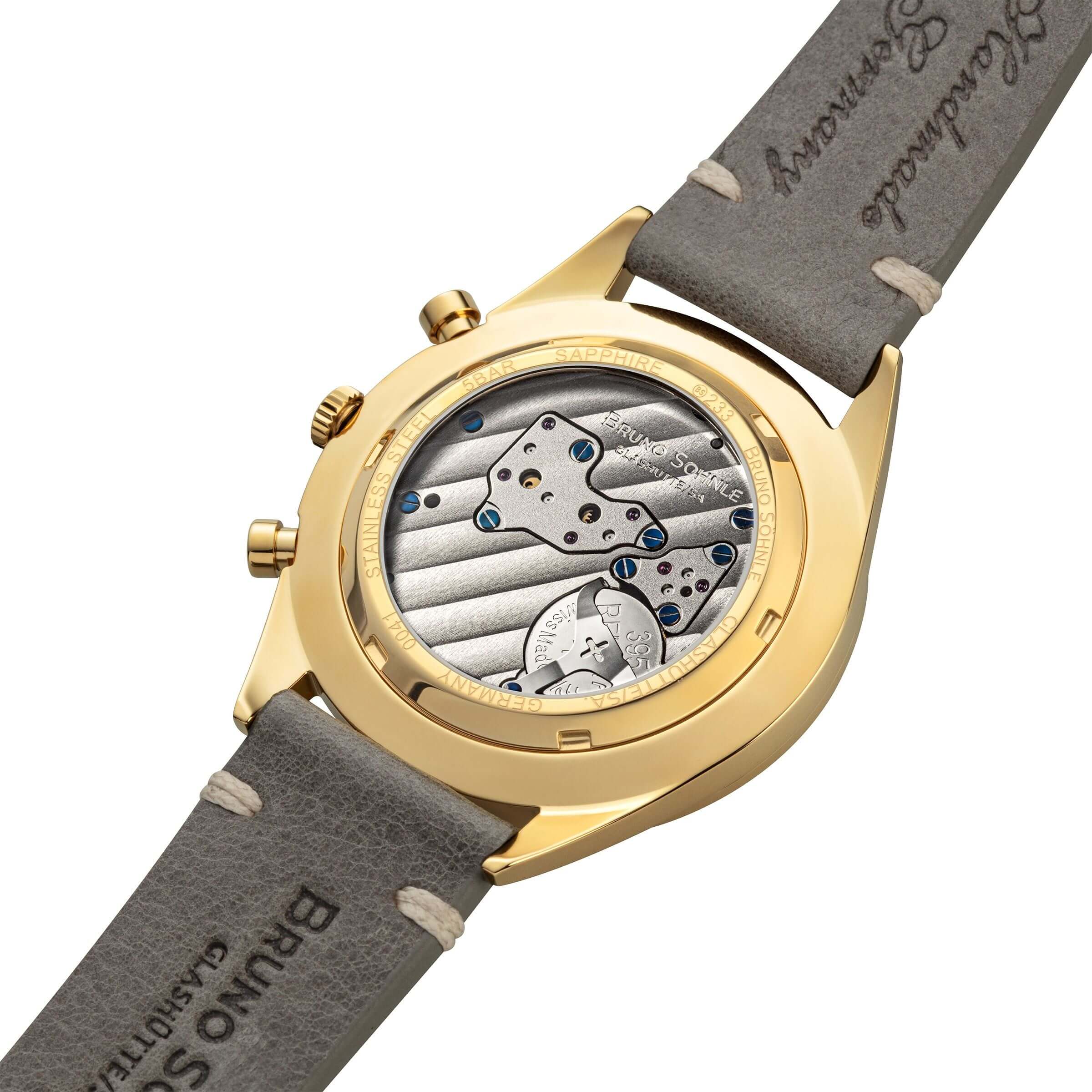 Bruno Söhnle -Merano Herrenuhr Grau Gold Chronograph Quarz Saphirglas 40mm- 17-33233-241