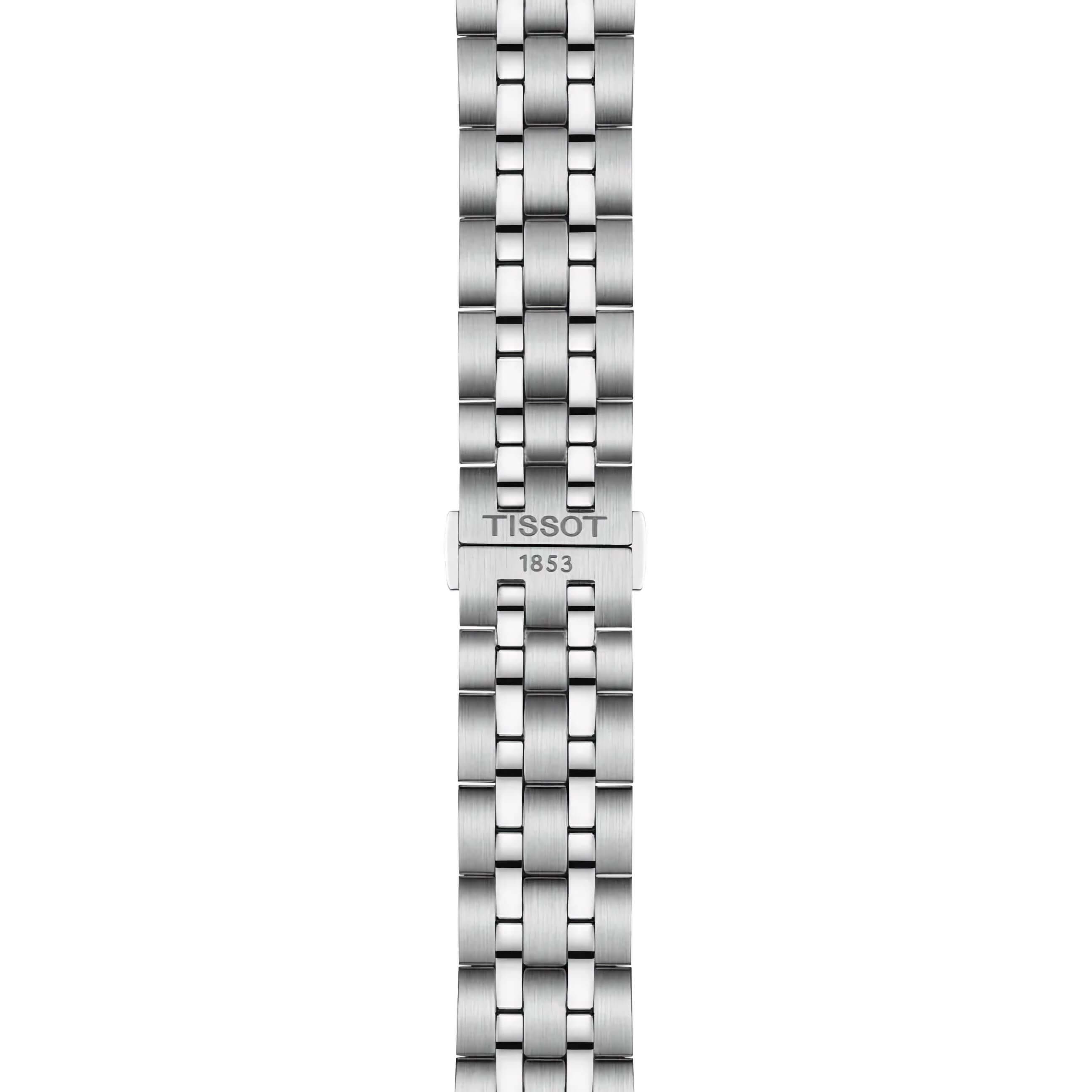 TISSOT -Classic Dream Herrenuhr Silber Schwarz Datum Saphirglas Automatik 40mm- T158.407.11.051.00