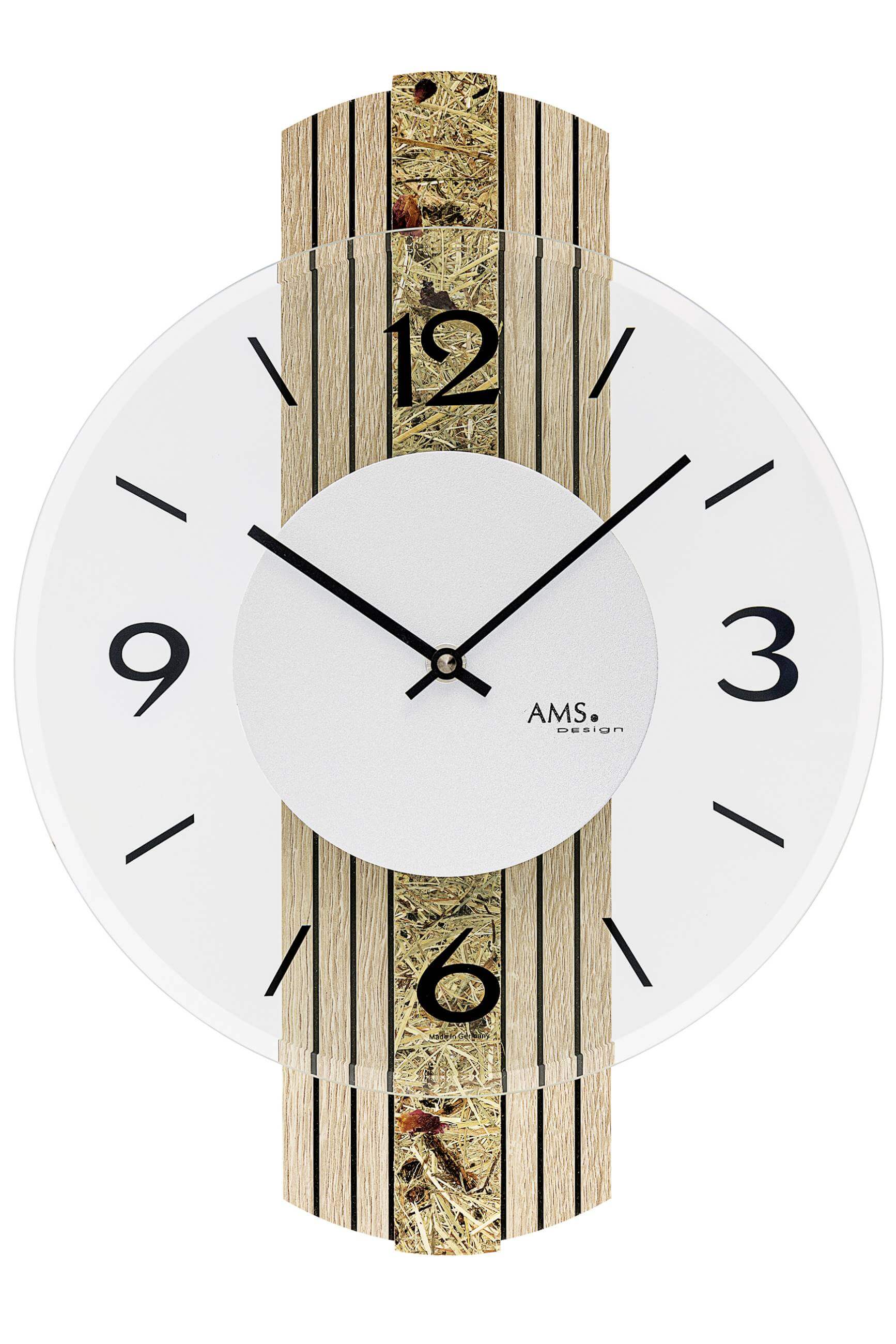 AMS -Wall clock Sonoma alpine hay support quartz 38cm- 9674