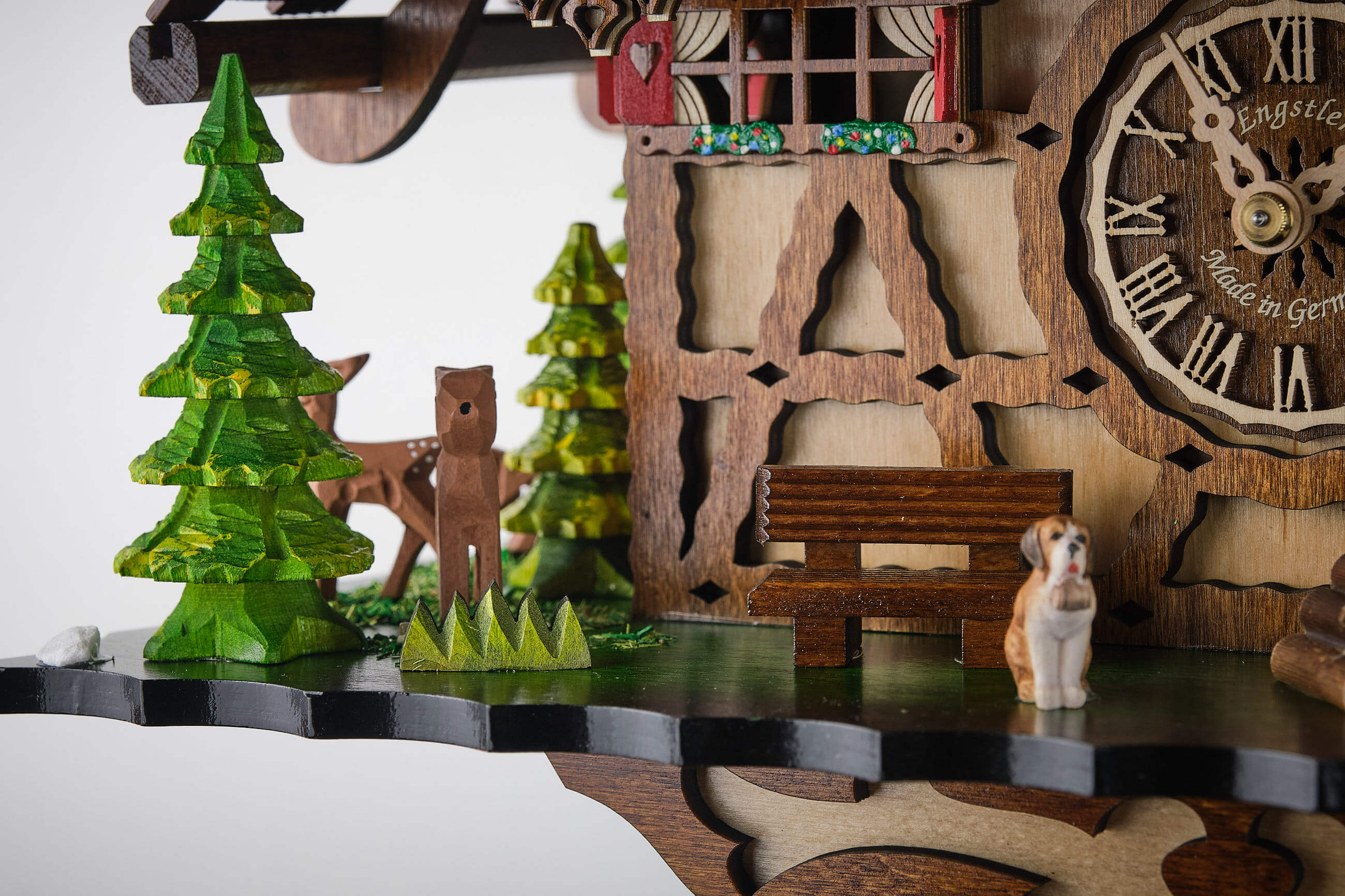 Engstler -Cuckoo clock Black Forest house with half-timbered 8-day movement 43cm- 3651/8