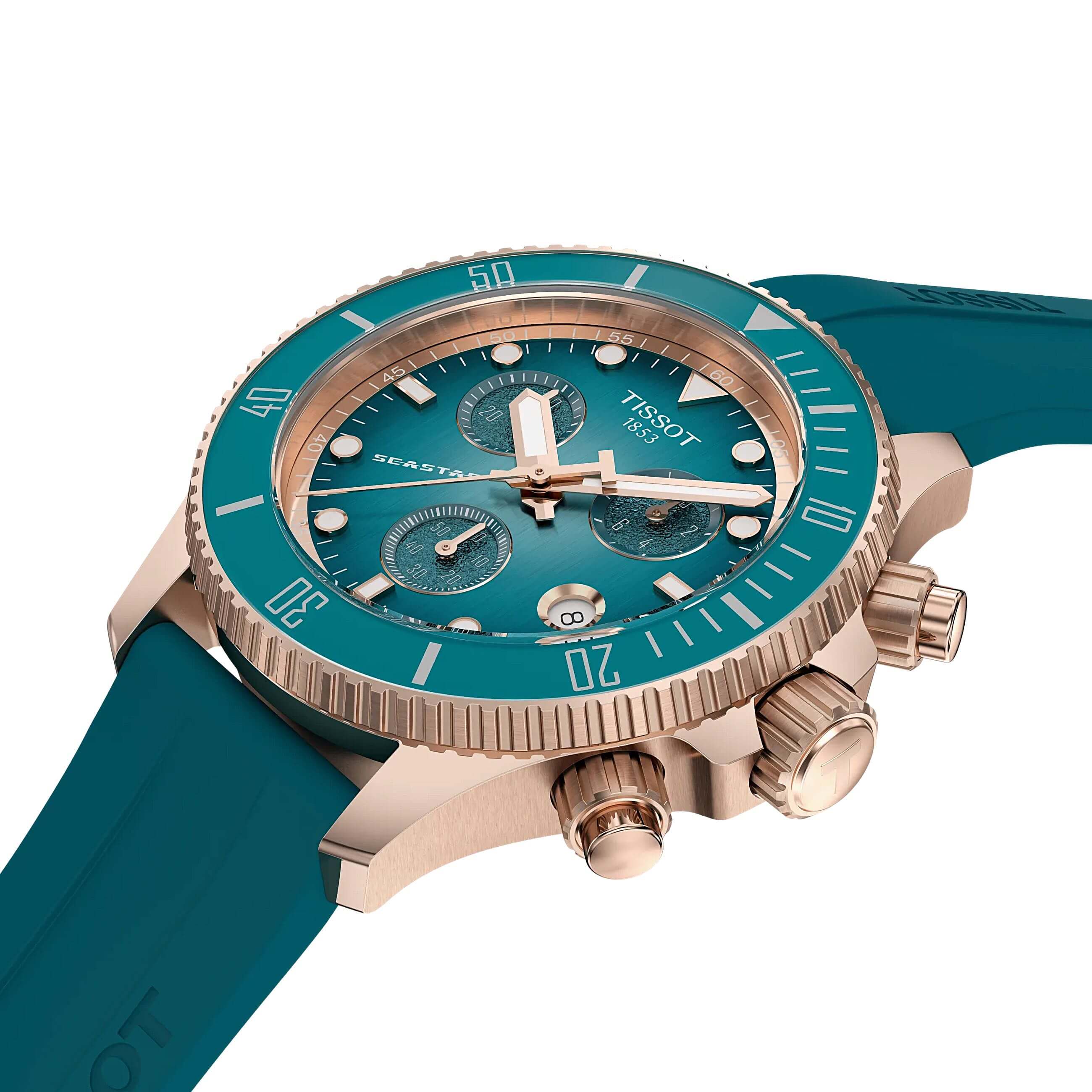 TISSOT -Seastar 1000 Damenuhr Türkis Chrono Saphirgals Quarz 38mm- T120.217.37.041.00