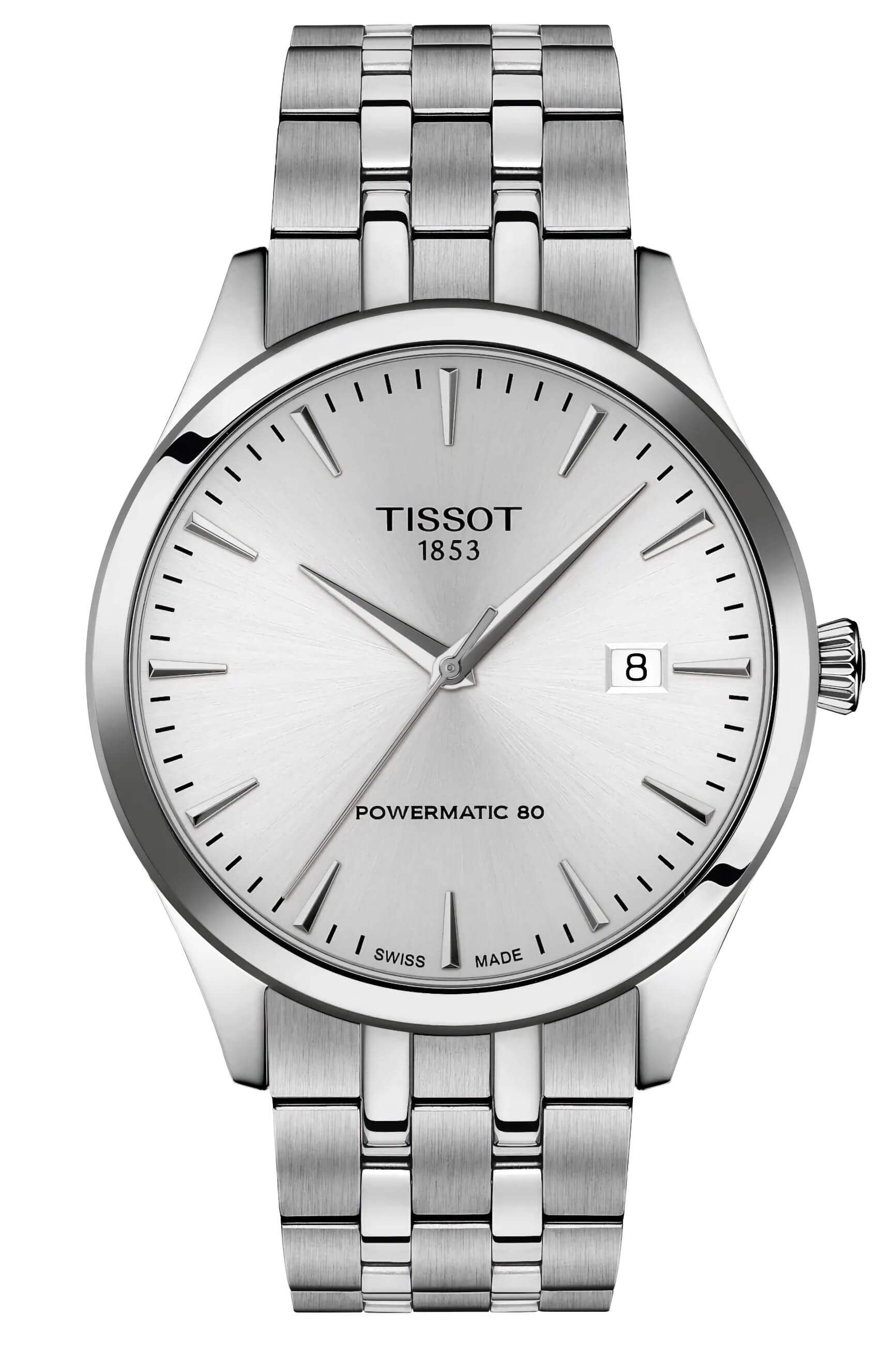 TISSOT -Classic Dream Herrenuhr Silber Datum Saphirglas Automatik 40mm- T158.407.11.031.00