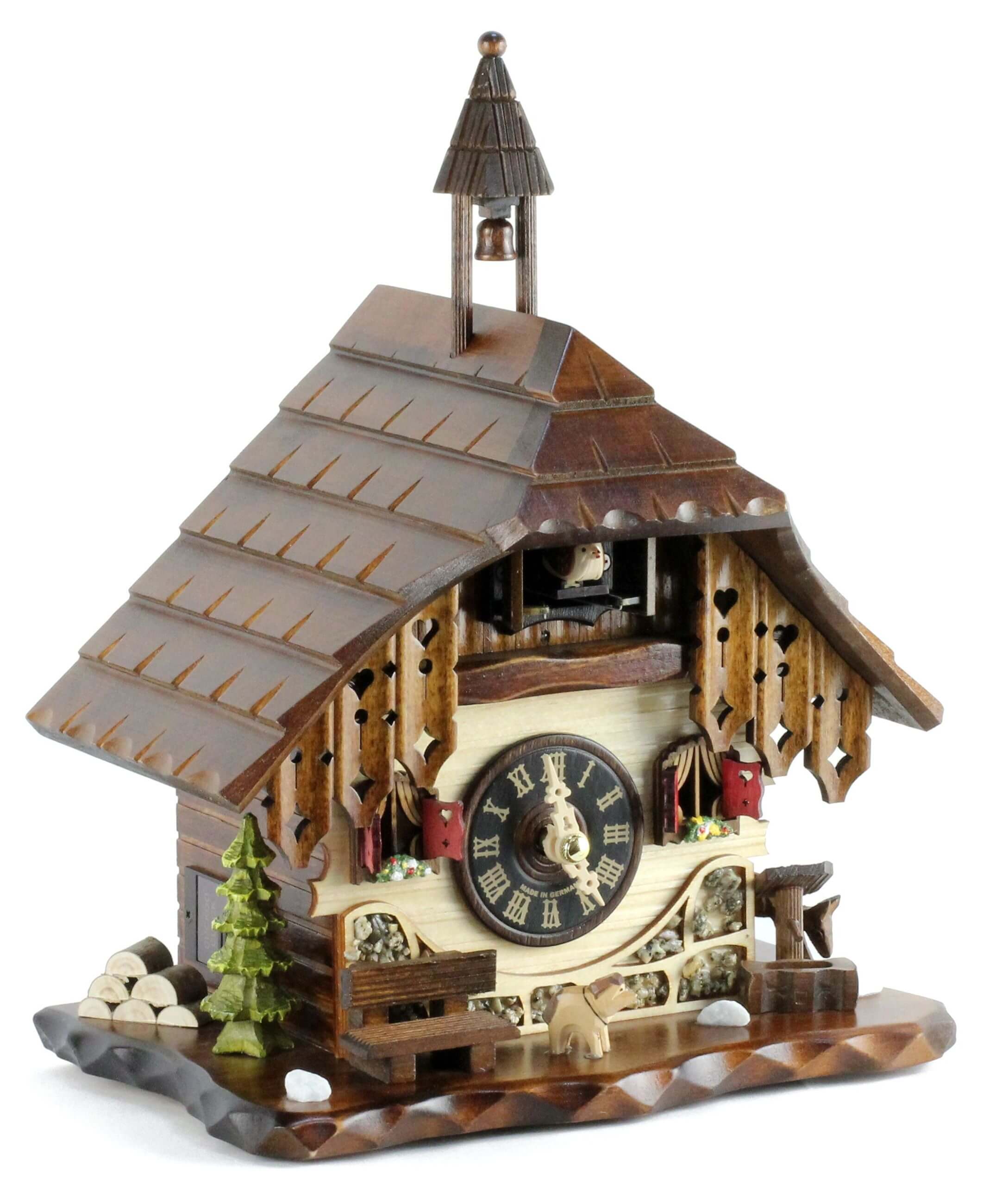Engstler -table clock Black Forest House 28cm- 40310 Q