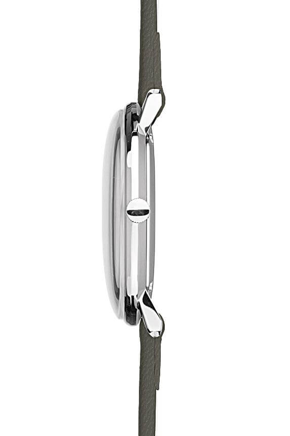 Junghans -max bill ladies' watch grey-brown rosé quartz sapphire crystal 33mm- 047/4555.02