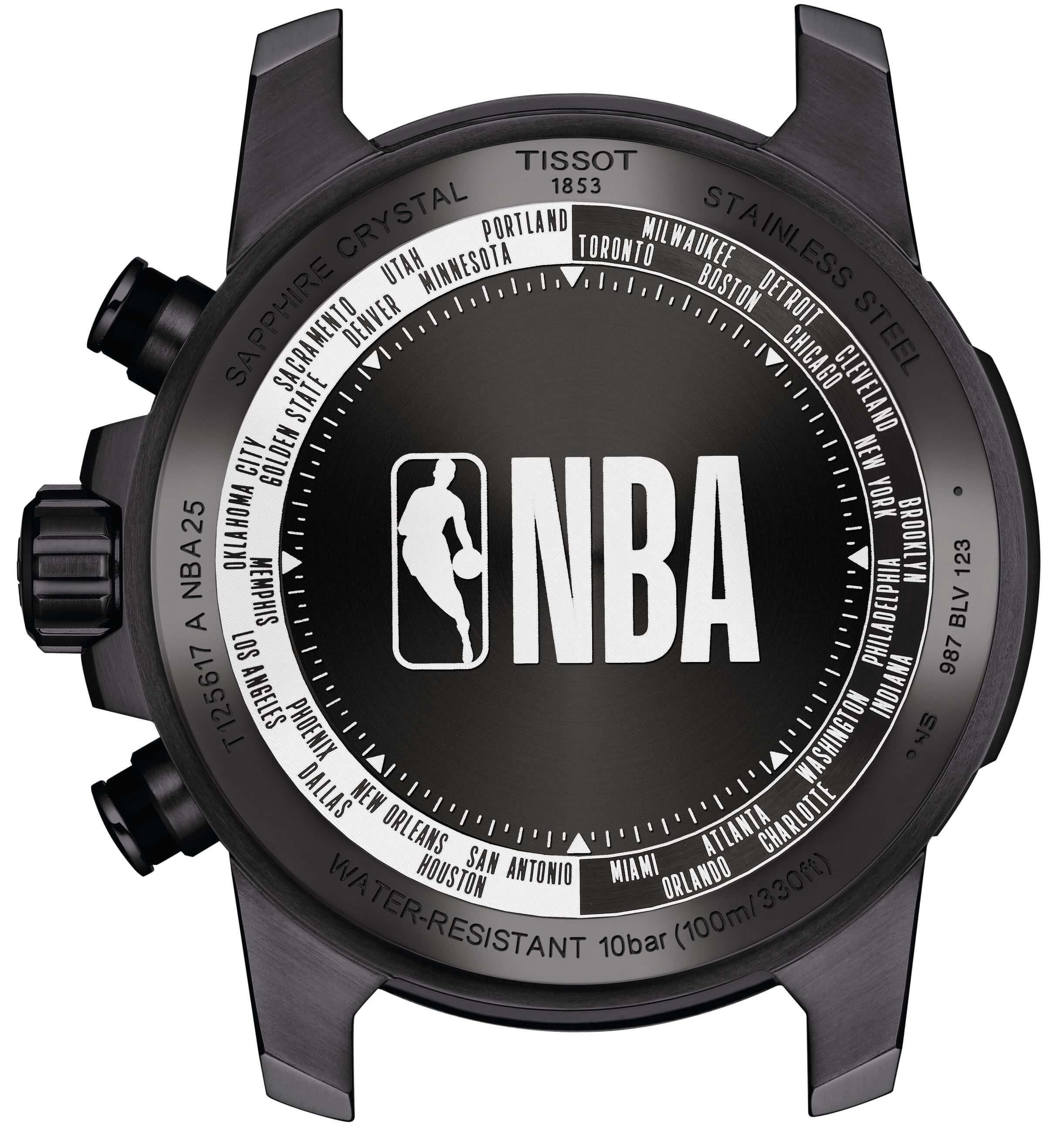 TISSOT -Supersport NBA Special Edition Men's Watch Black Quartz Sapphire Crystal 46mm- T125.617.37.067.00