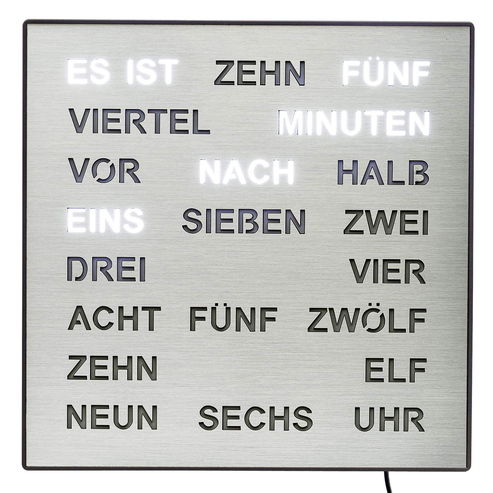 AMS -Wall/table clock aluminium quartz 28cm- 1245
