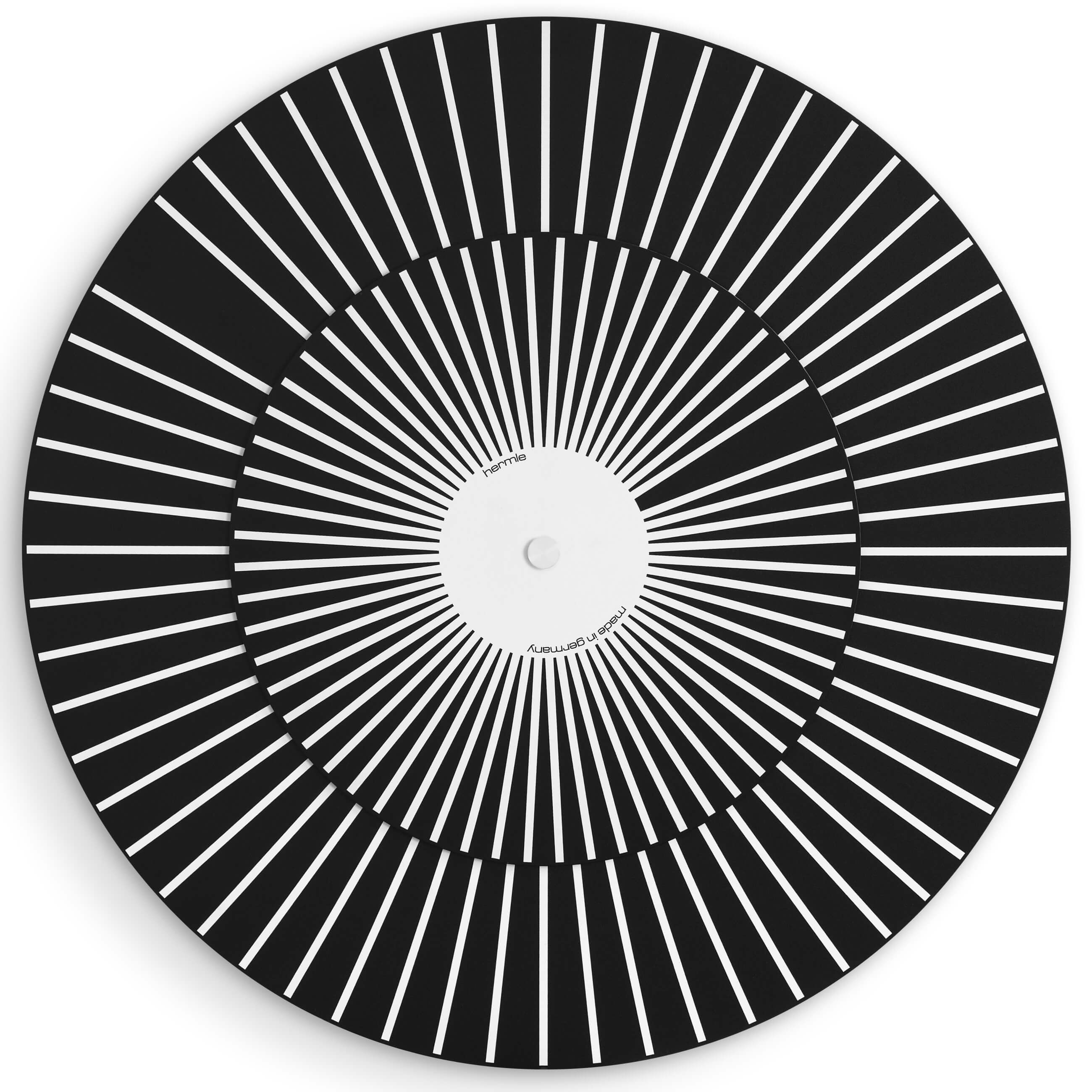 Hermle -118-hand design wall clock black white quartz 50cm- 30930-742100