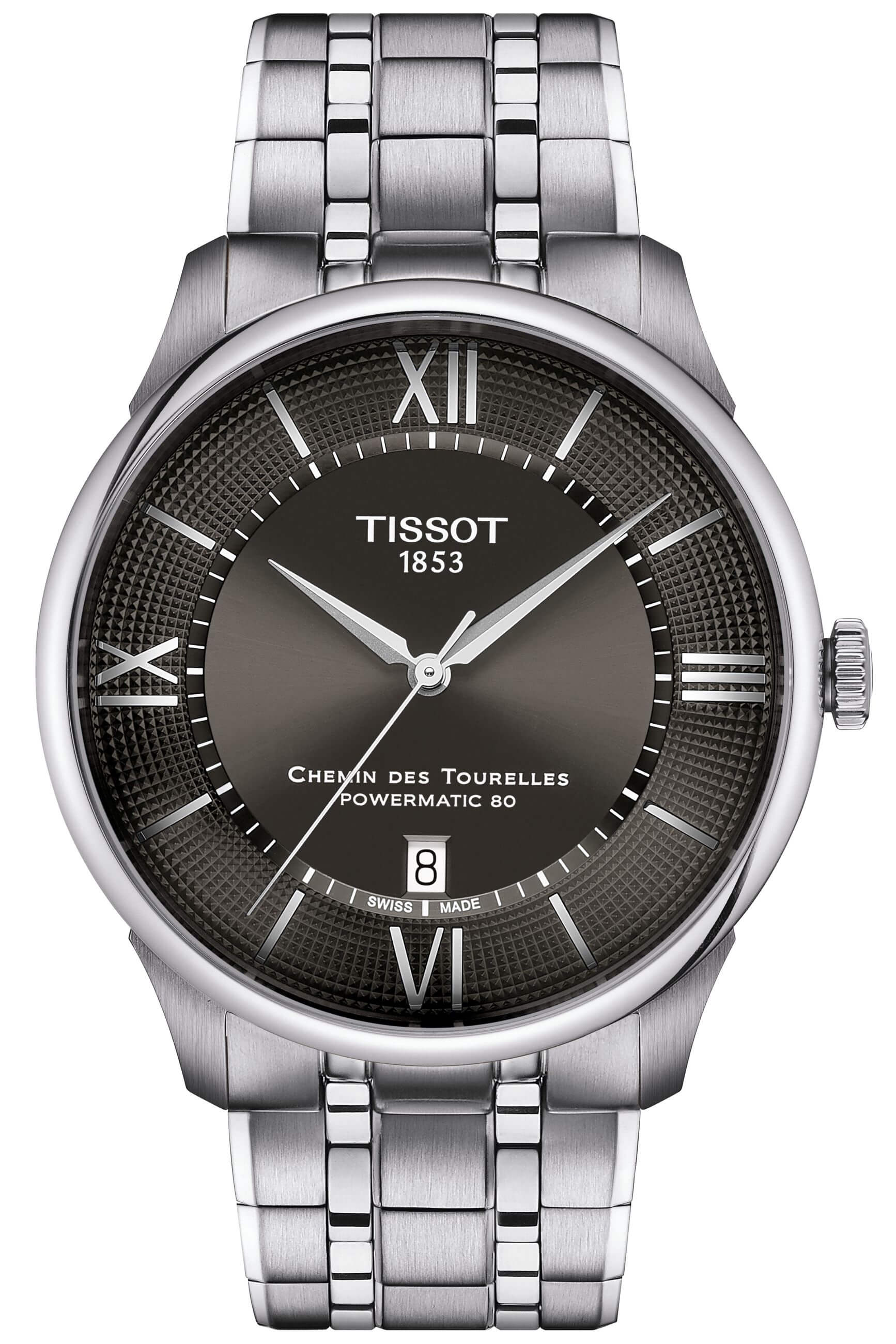 TISSOT -Chemin Des Tourelles Herrenuhr Silber Dunkelgrau Automatik Saphirglas 42mm- T139.407.11.068.00