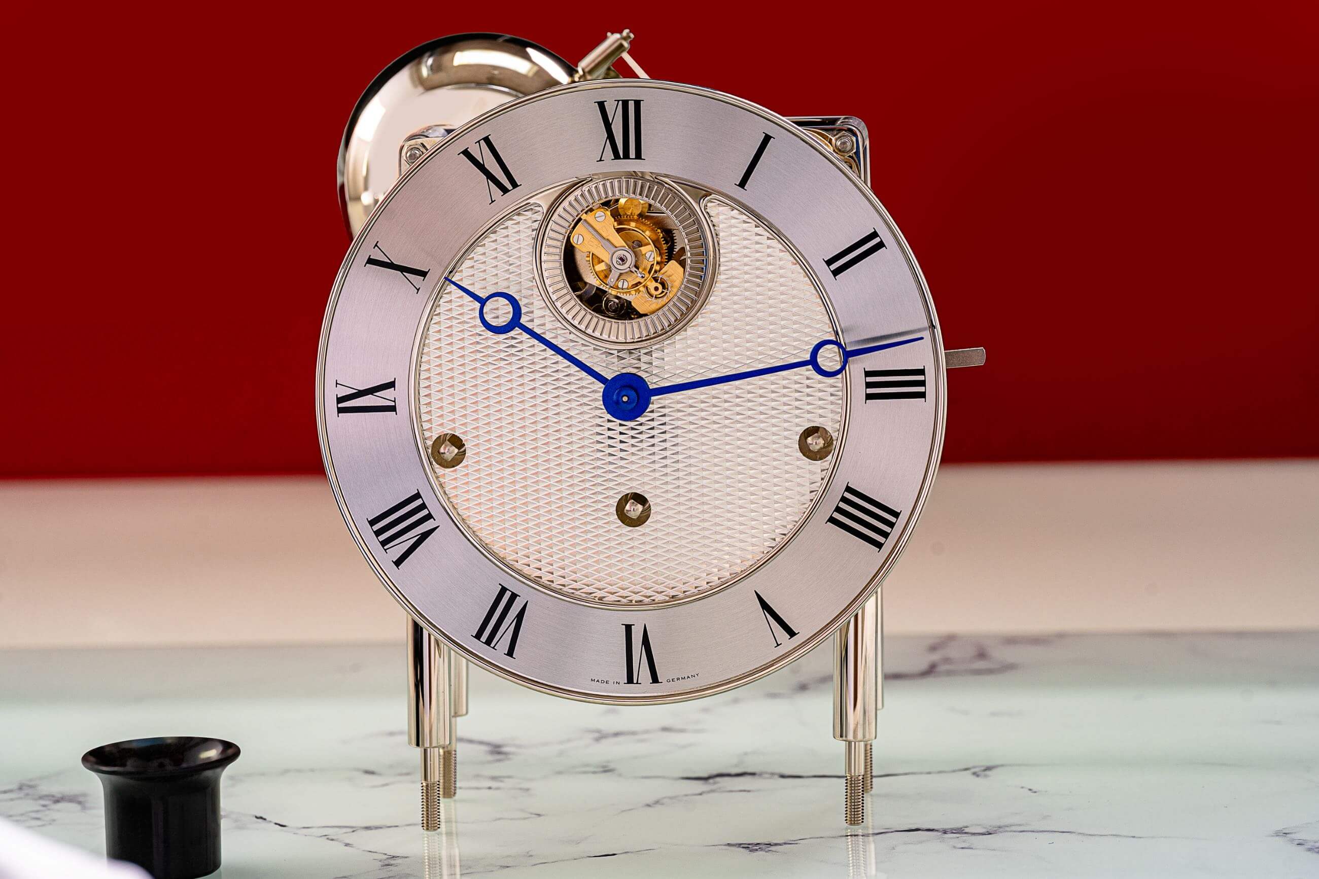 Hermle -Tellurium Tourbillon Grün Nickel 8-Tage Laufwerk 35cm- 23070-V10352