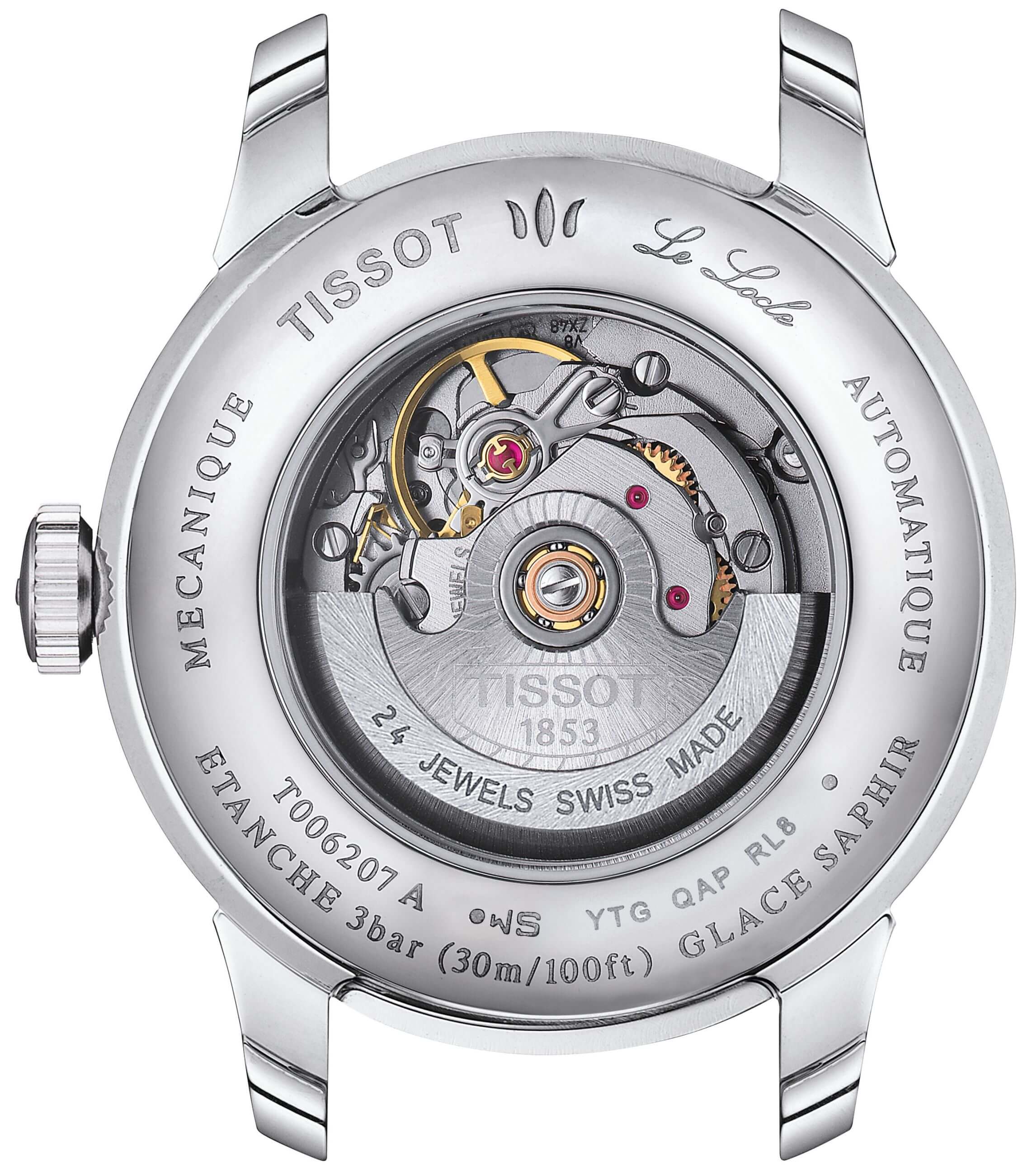 TISSOT -Le Locle Lady Damenuhr Silber Grün Automatik Saphirglas 29mm- T006.207.11.096.00