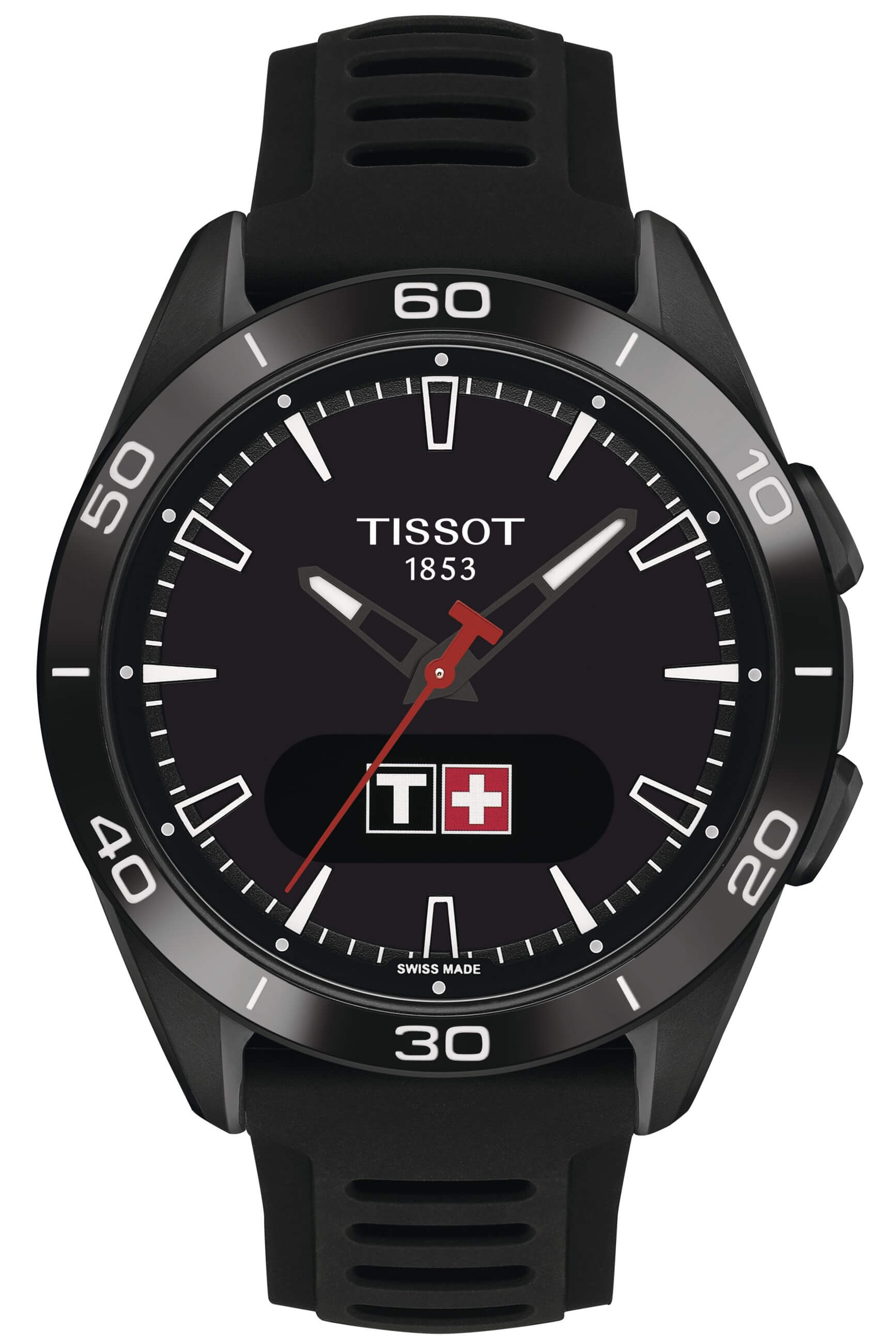 TISSOT -T-Touch Connect Sport ladies' and men's watch black quartz sapphire crystal 43mm- T153.420.47.051.04