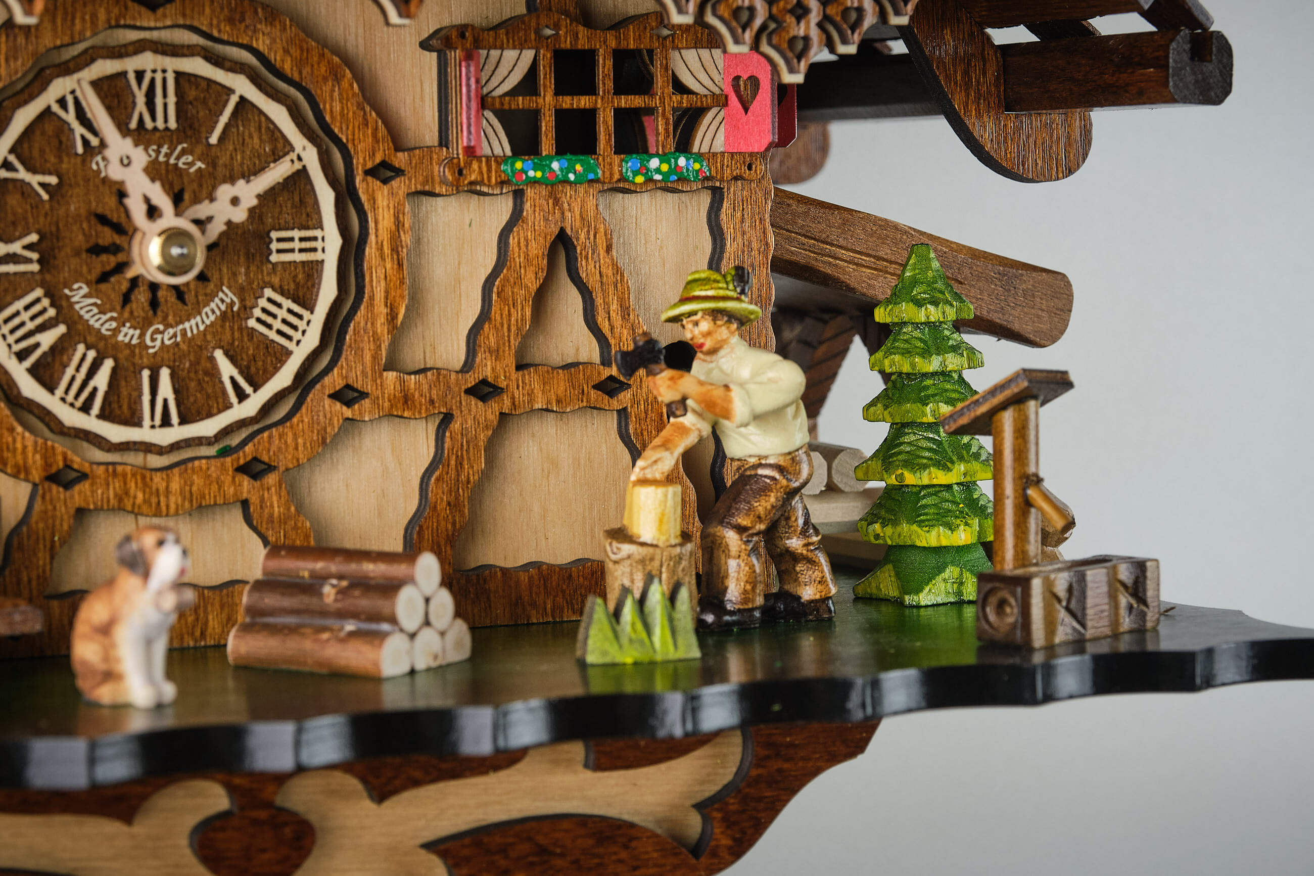 Engstler -Cuckoo clock Black Forest house with half-timbered 8-day movement 43cm- 3651/8