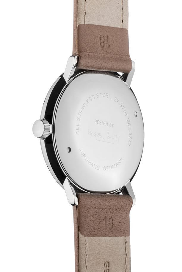 Junghans -max bill Handaufzug Damenuhr Braun Handaufzug Saphirglas 34mm- 027/3701.02