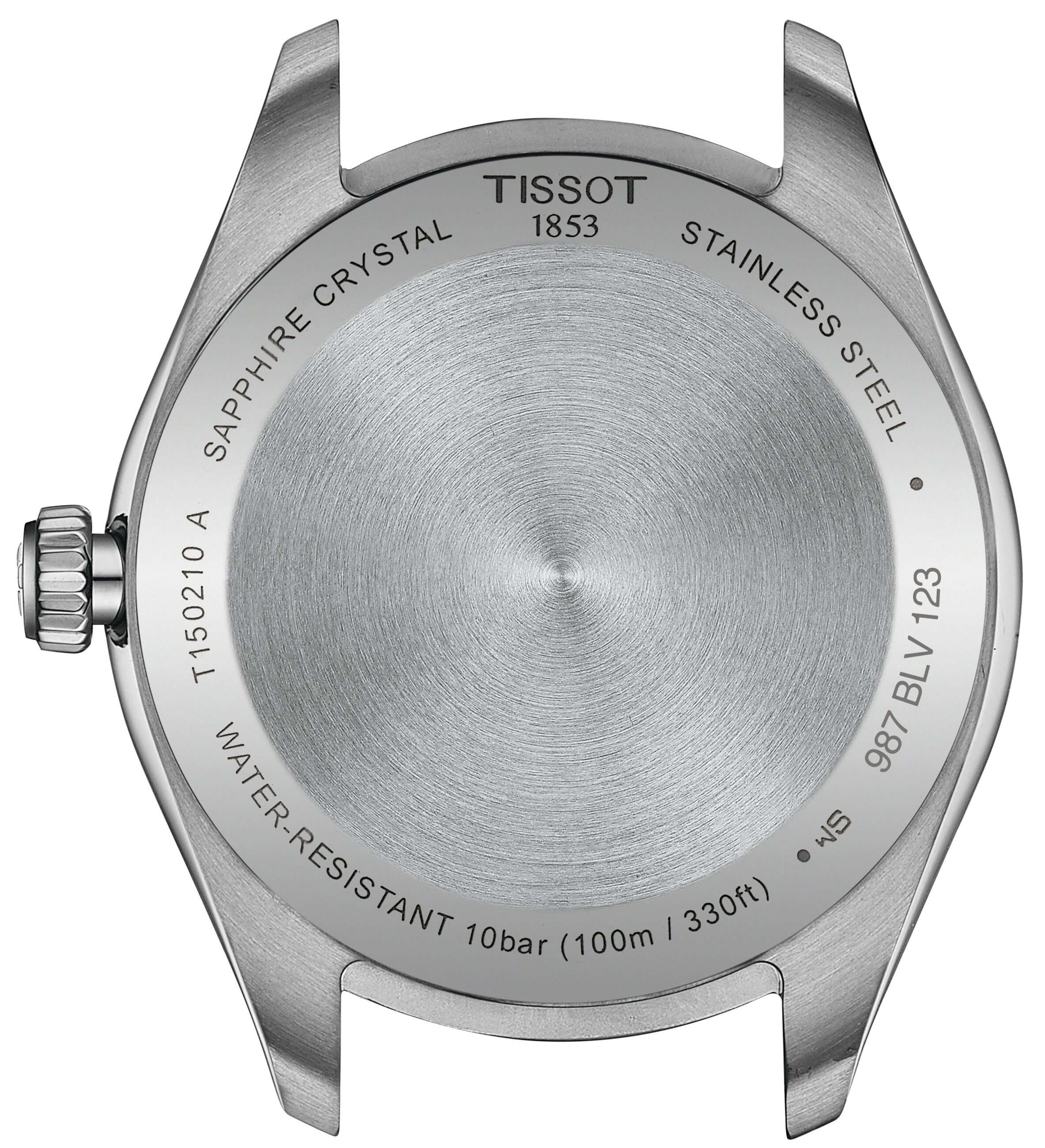 TISSOT -PR 100 ladies' watch silver ice blue quartz date sapphire crystal 34mm- T150.210.11.351.00