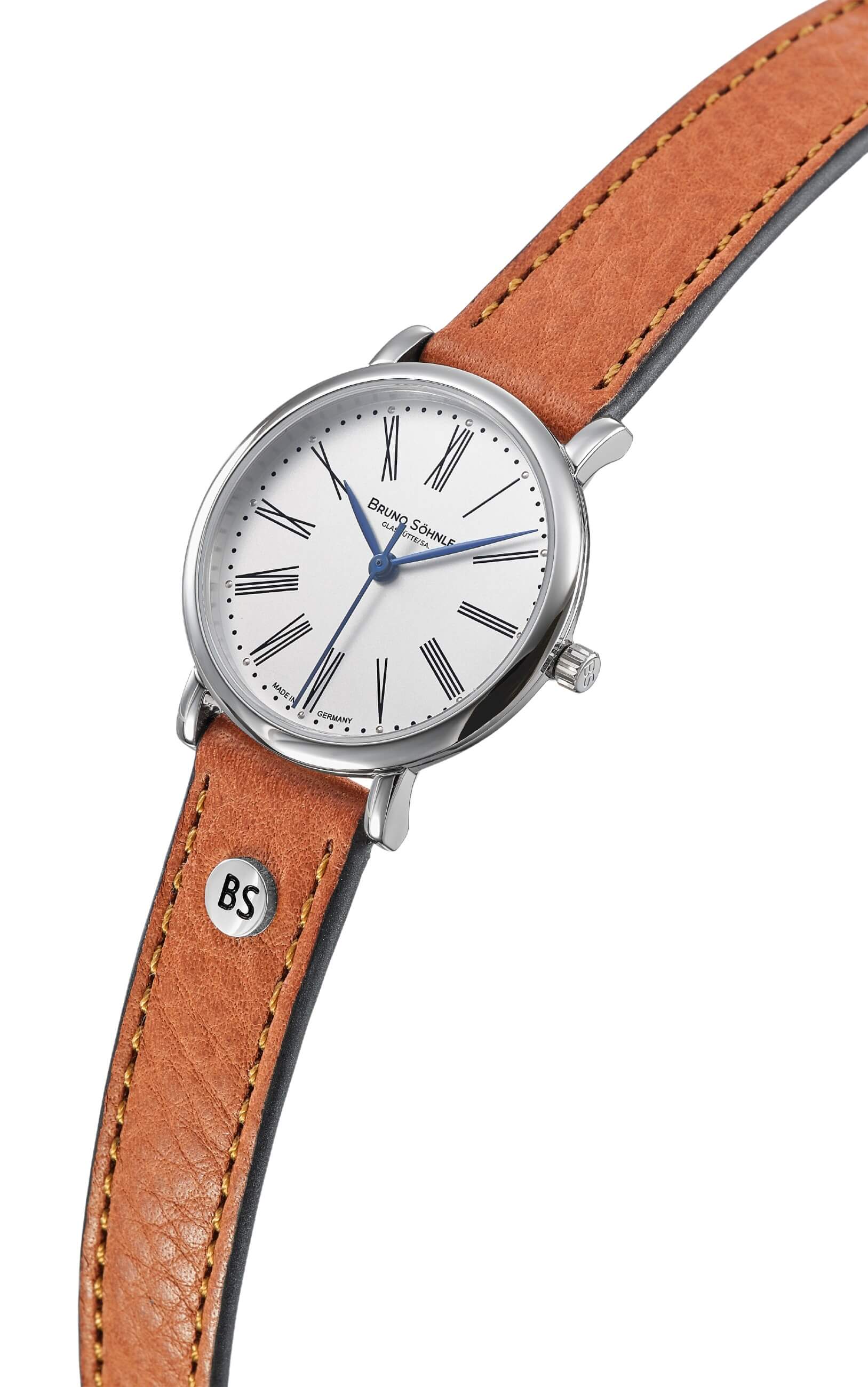 Bruno Söhnle -Nabucco Damenuhr Braun Silber Quarz Saphirglas 28mm- 17-13045-237