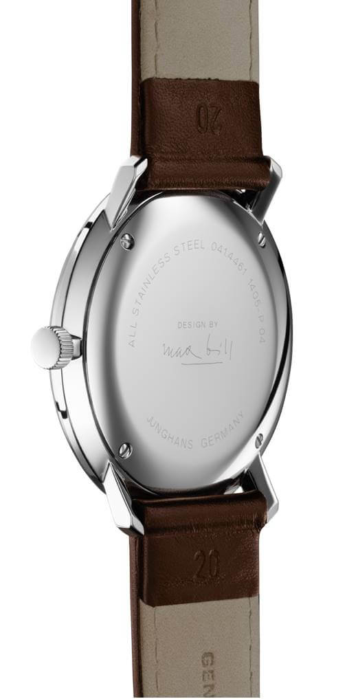 Junghans -max bill men's watch brown quartz date 38mm- 041/4461.02