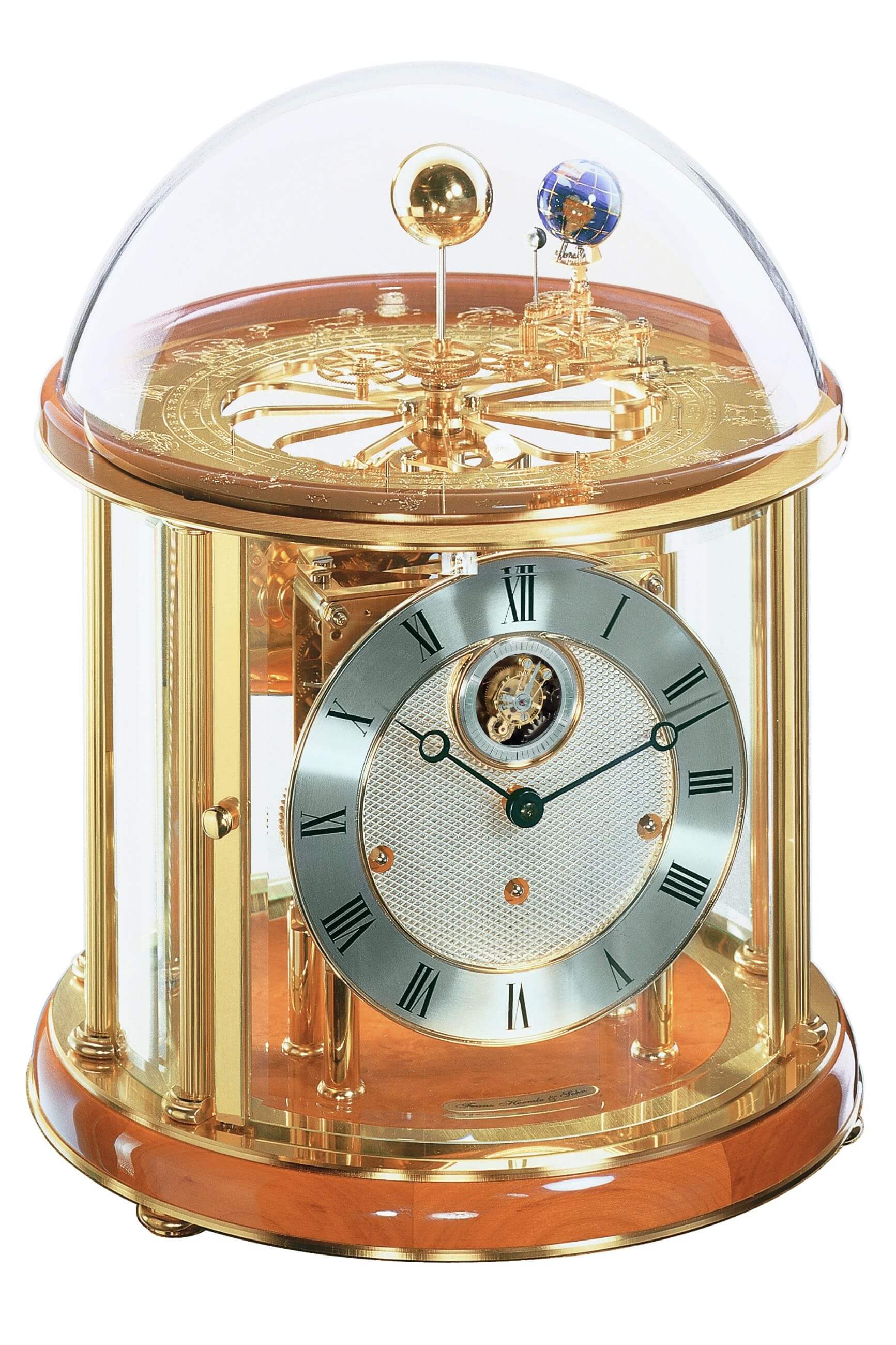 Hermle -Tellurium Tourbillon Kirschbaum Messing 8-Tage Laufwerk 35cm- 23069-160352