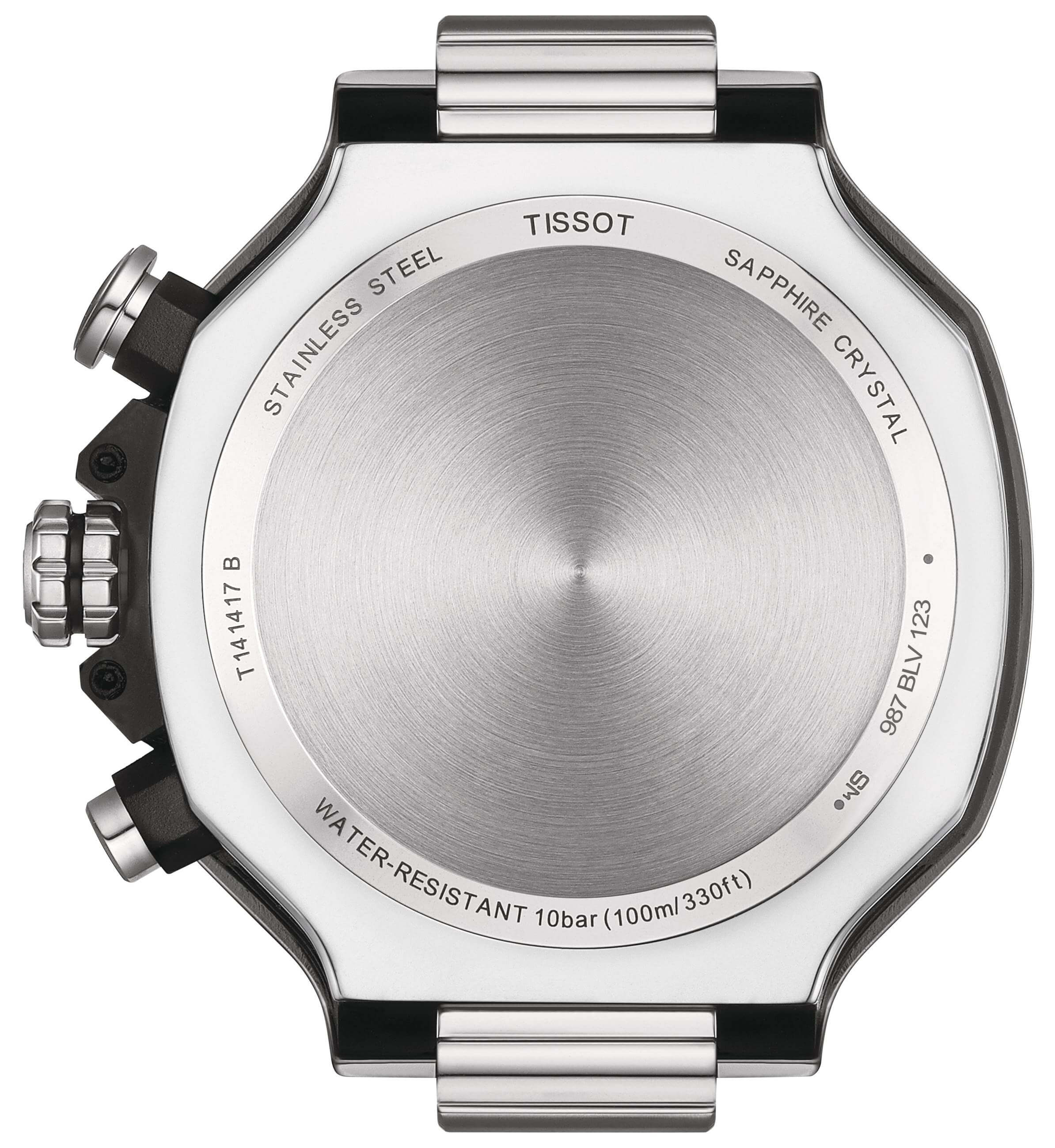TISSOT -T-Race Chronograph Men's Watch Black Silver Chronograph Quartz Sapphire Crystal 45mm- T141.417.17.011.00