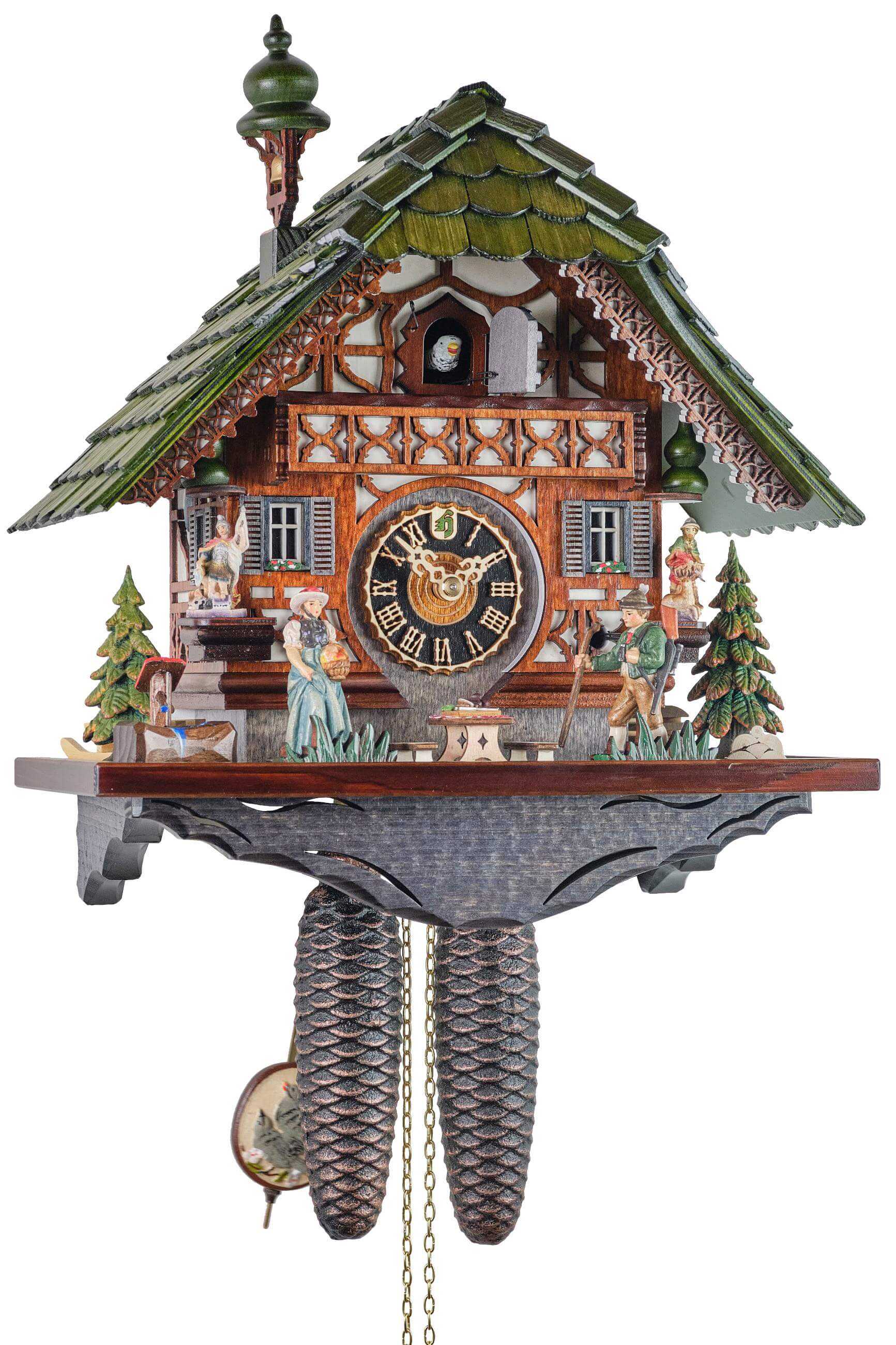Hönes -Cuckoo clock Black Forest house with half-timbered 8-day movement 38cm- 8770