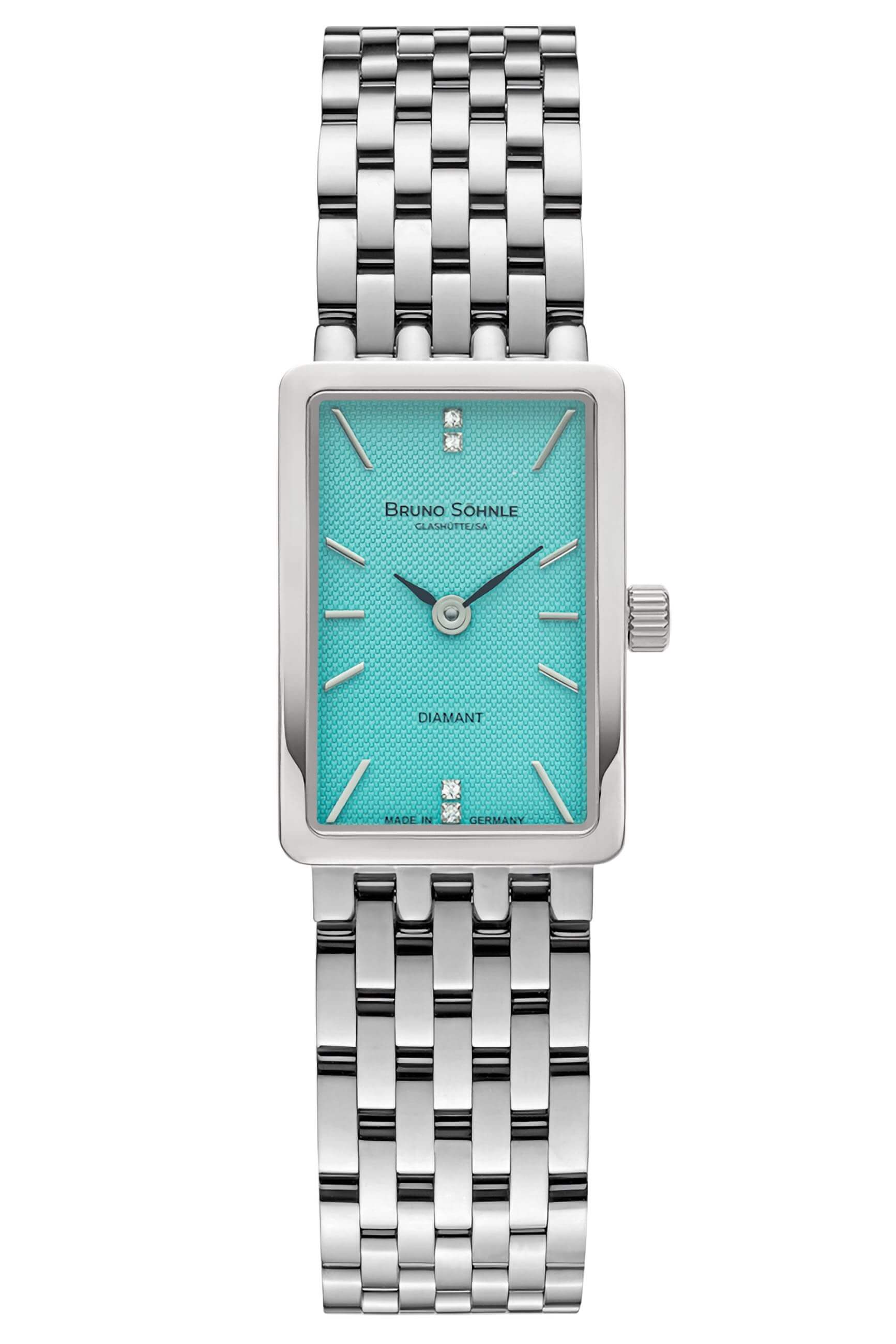 Bruno Söhnle -La Traviata ladies' watch silver blue sapphire crystal quartz 30mm- 17-13195-342
