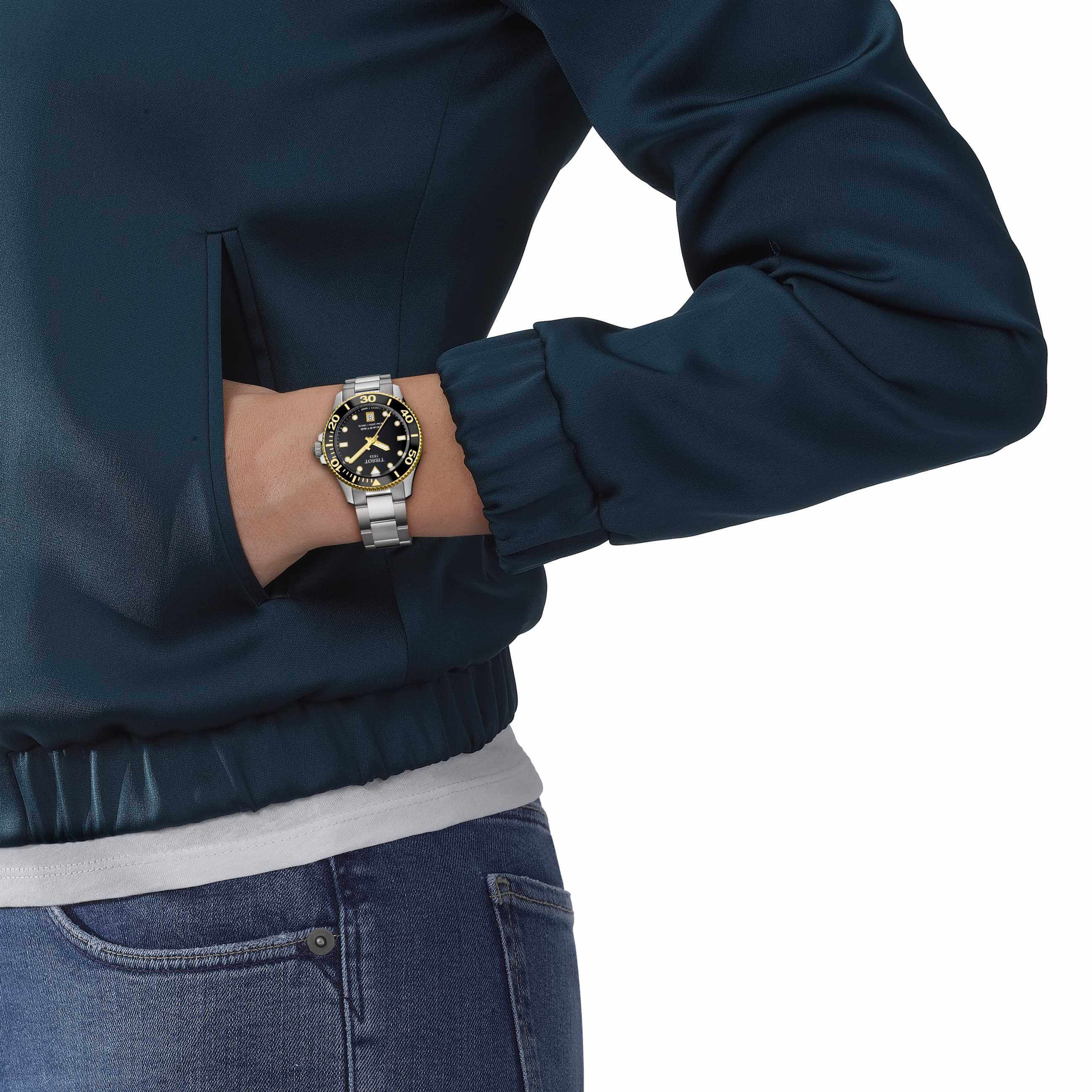TISSOT -Seastar 1000 Unisex Silver Quartz 36mm- T120.210.21.051.00