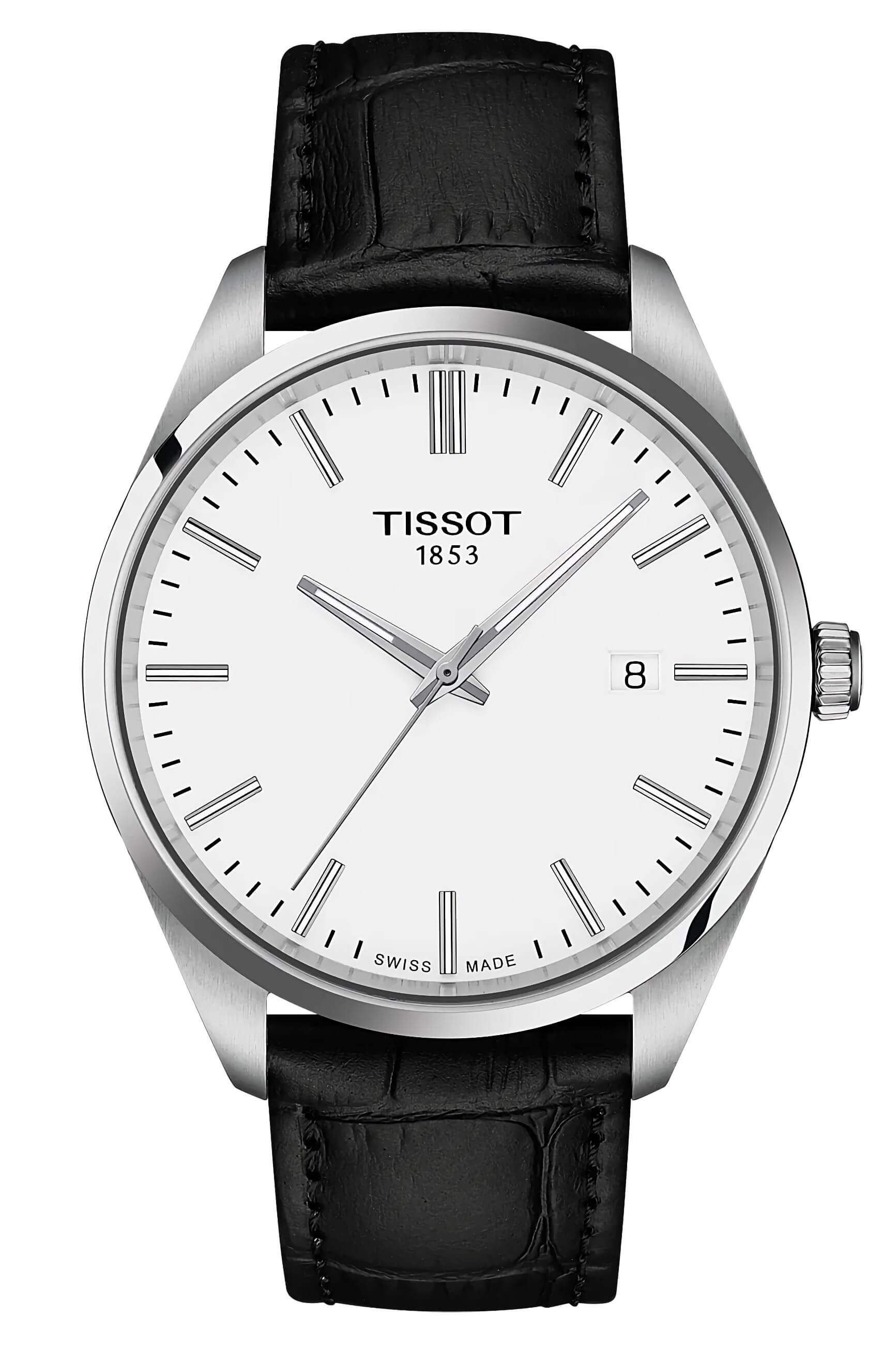 TISSOT -PR 100 Herrenuhr Schwarz Weiß Saphirglas Quarz 40mm- T150.410.16.011.00