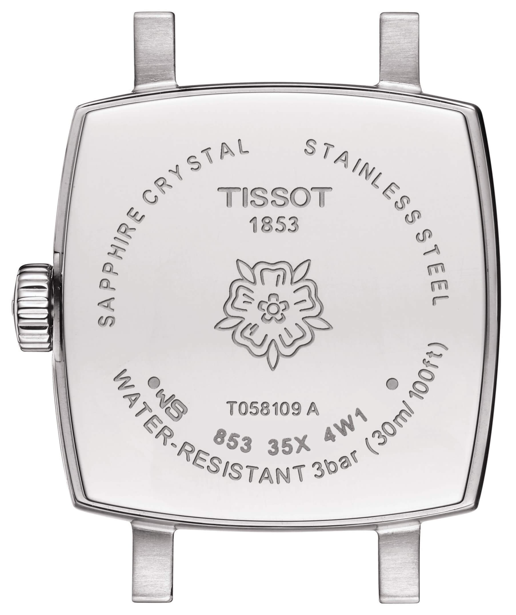 TISSOT -Lovely Square Damenuhr Silber Quarz Saphirglas 20mm- T058.109.11.036.01