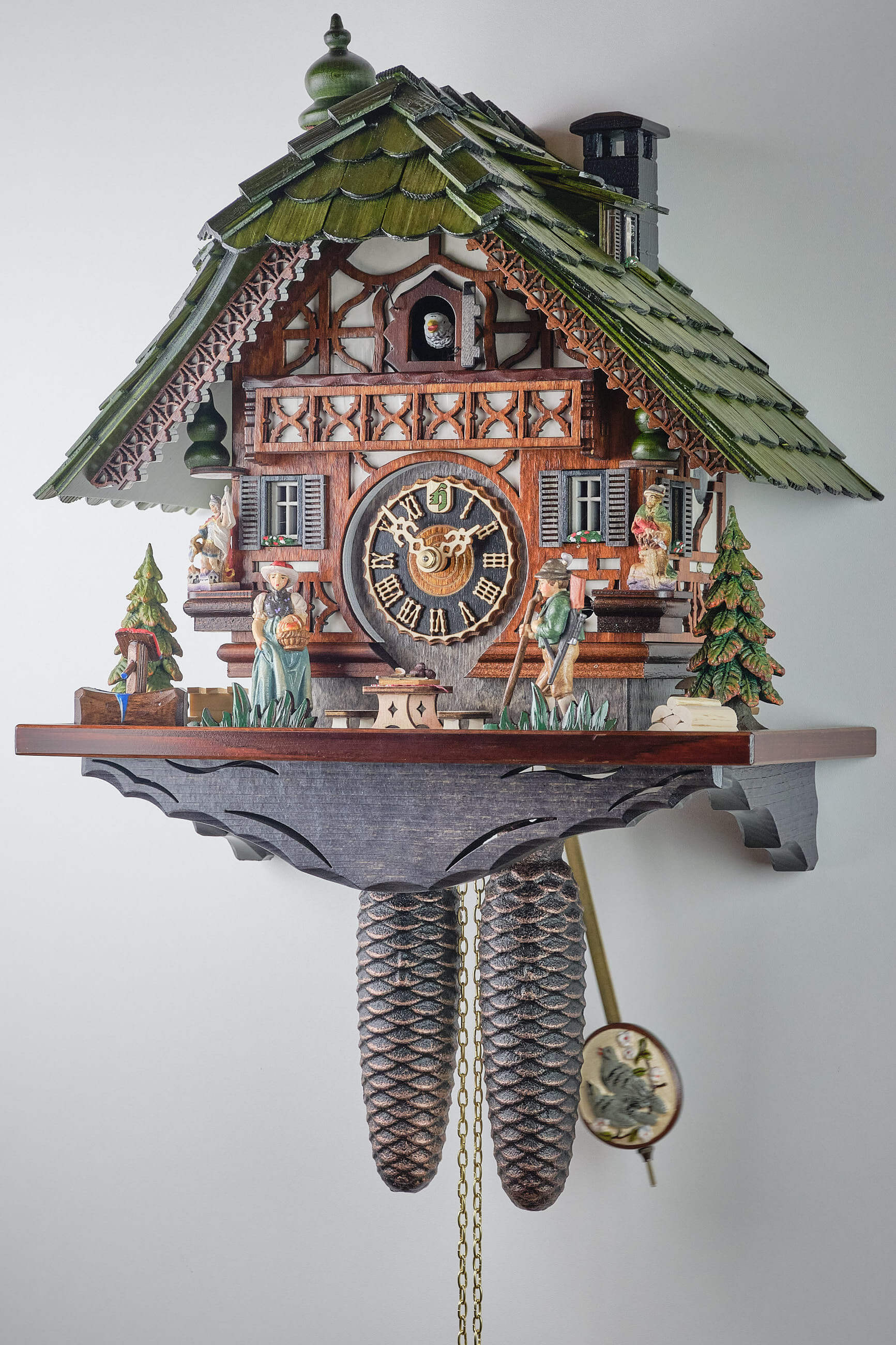 Hönes -Cuckoo clock Black Forest house with half-timbered 8-day movement 38cm- 8770