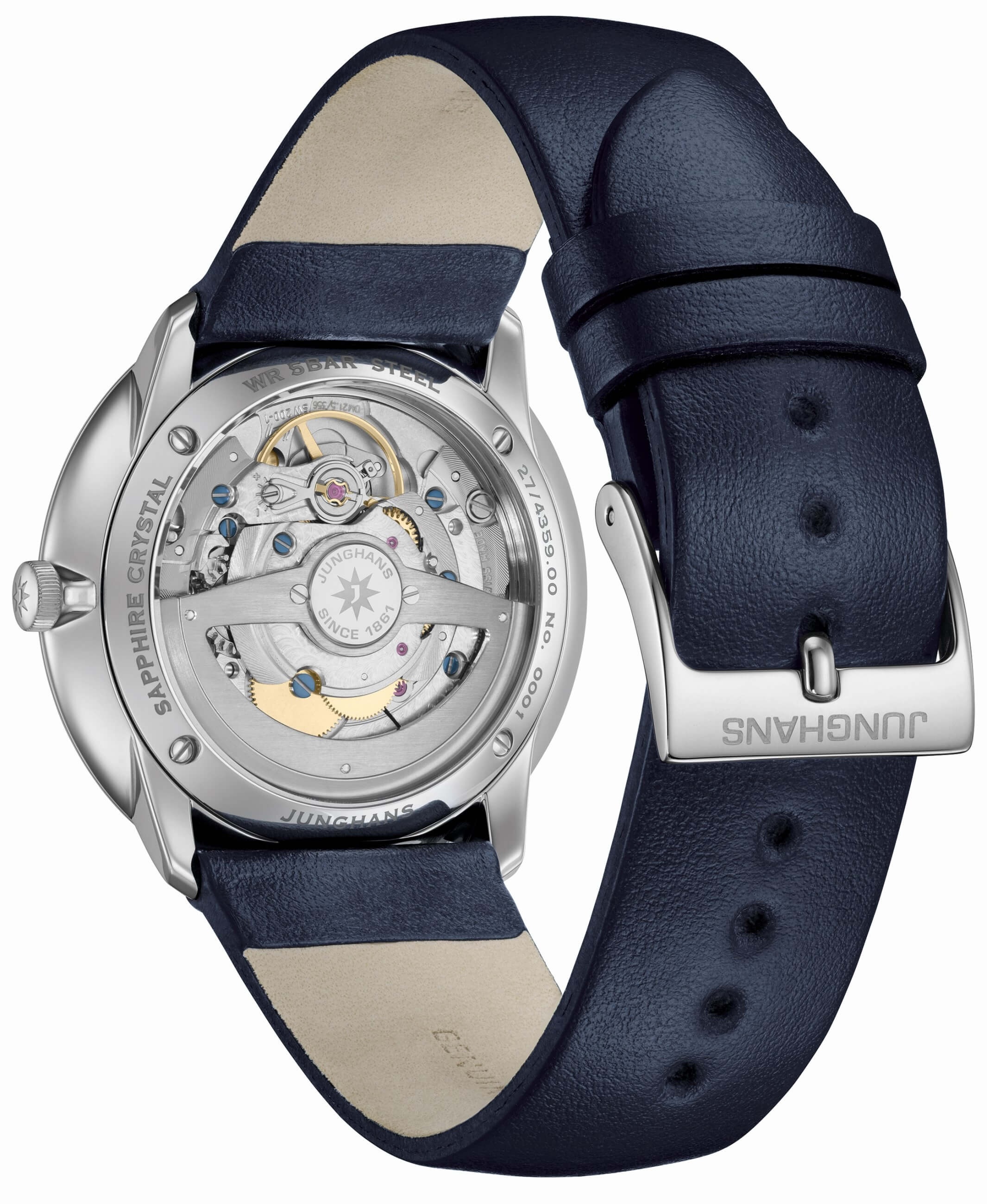 Junghans -Meister fein Automatic Signature Men's Watch Blue Sapphire Crystal 40mm- 027/4359.00