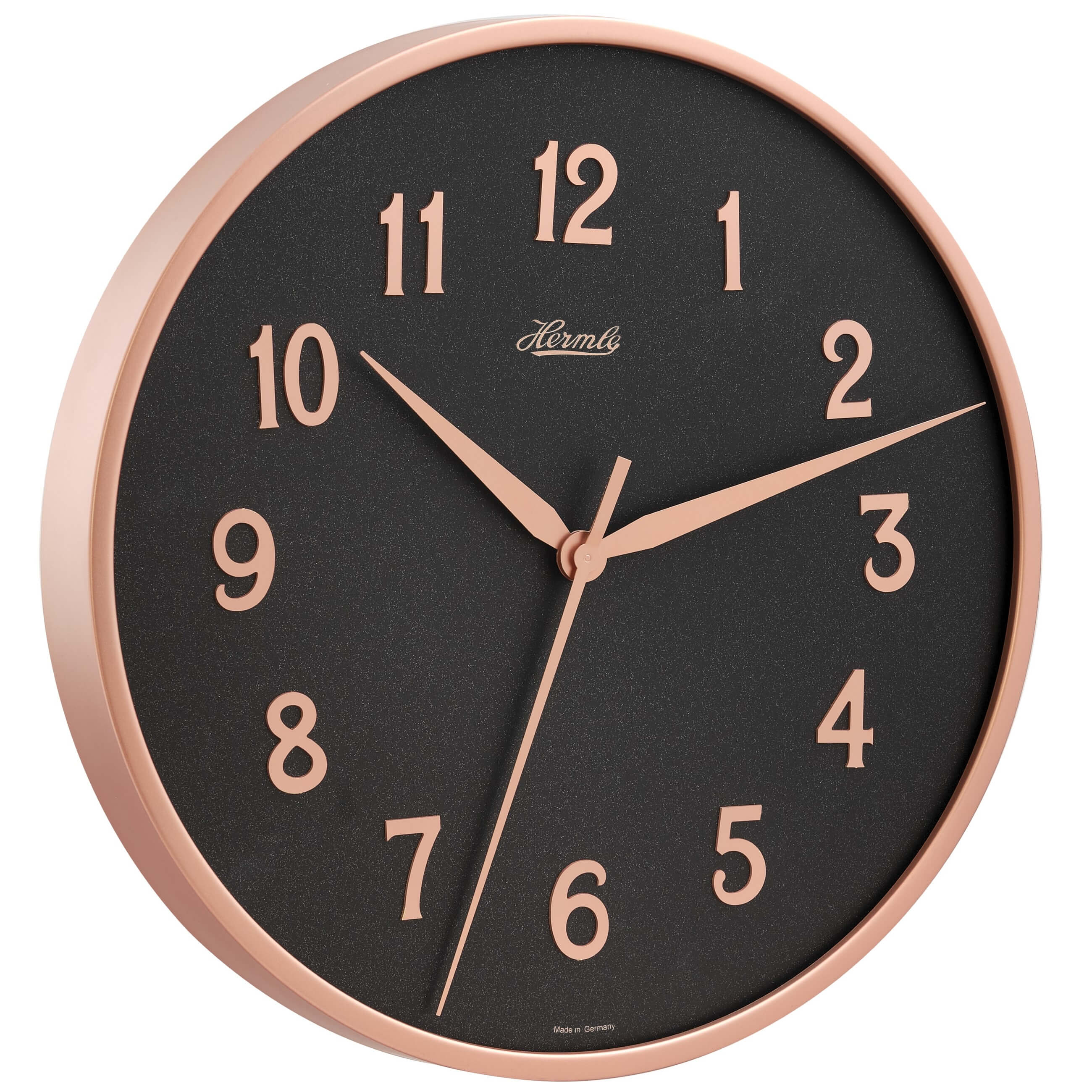 Hermle -Wall clock rose gold black Arabic numerals quartz 40cm- 30920-V52100